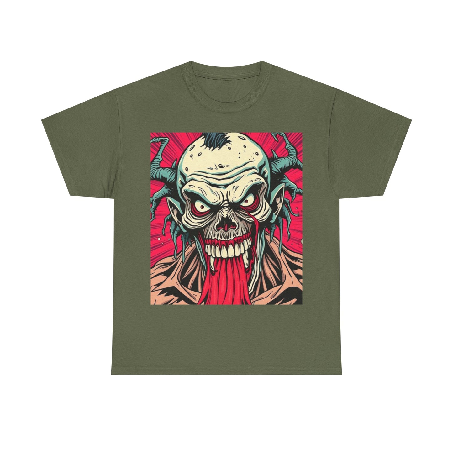 UK - Unisex Heavy Cotton Tee with Bold Skull Graphic - Perfect for Gifting and Casual Wear