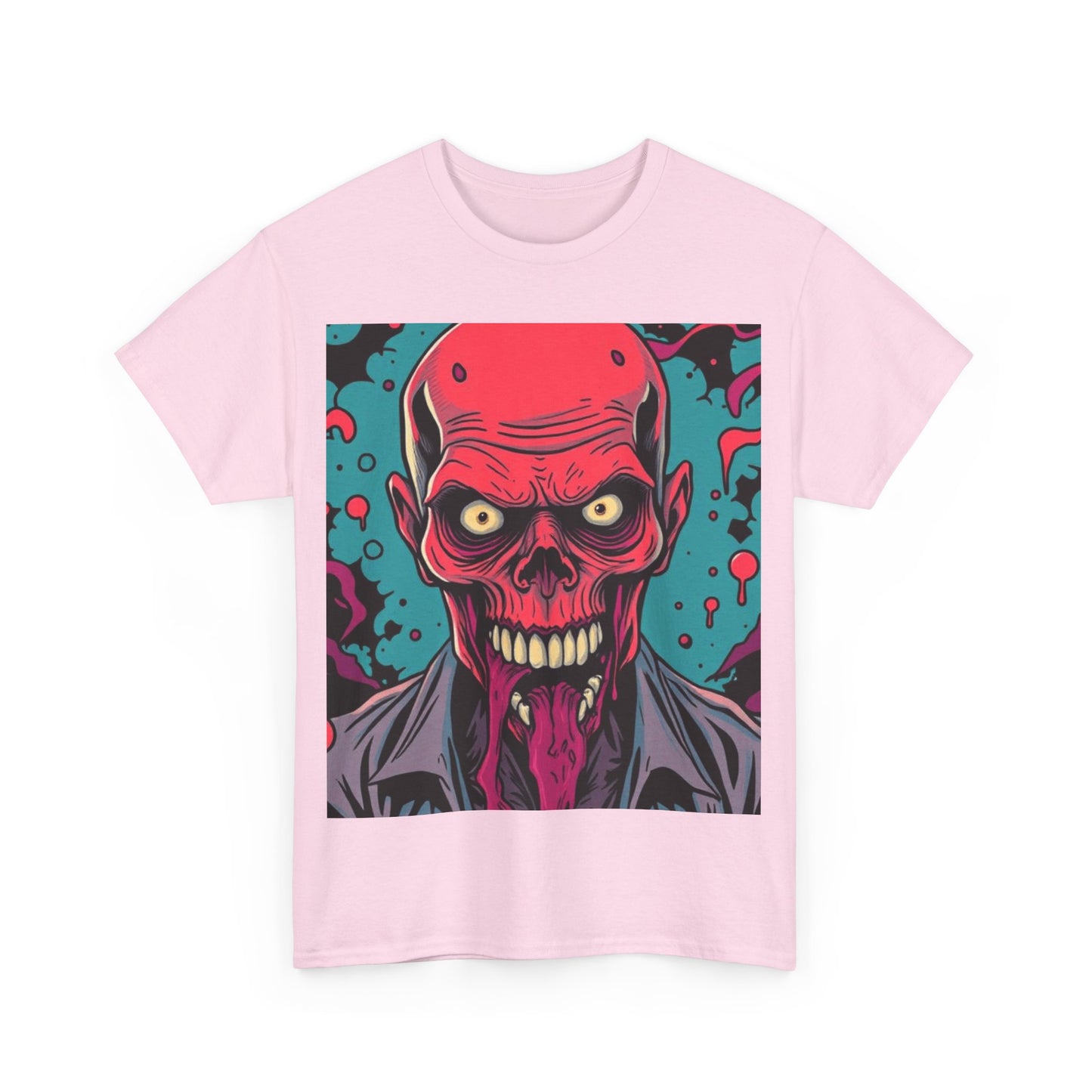 UK - Vintage Skull Graphic Unisex Heavy Cotton Tee - Perfect for Halloween and Casual Wear