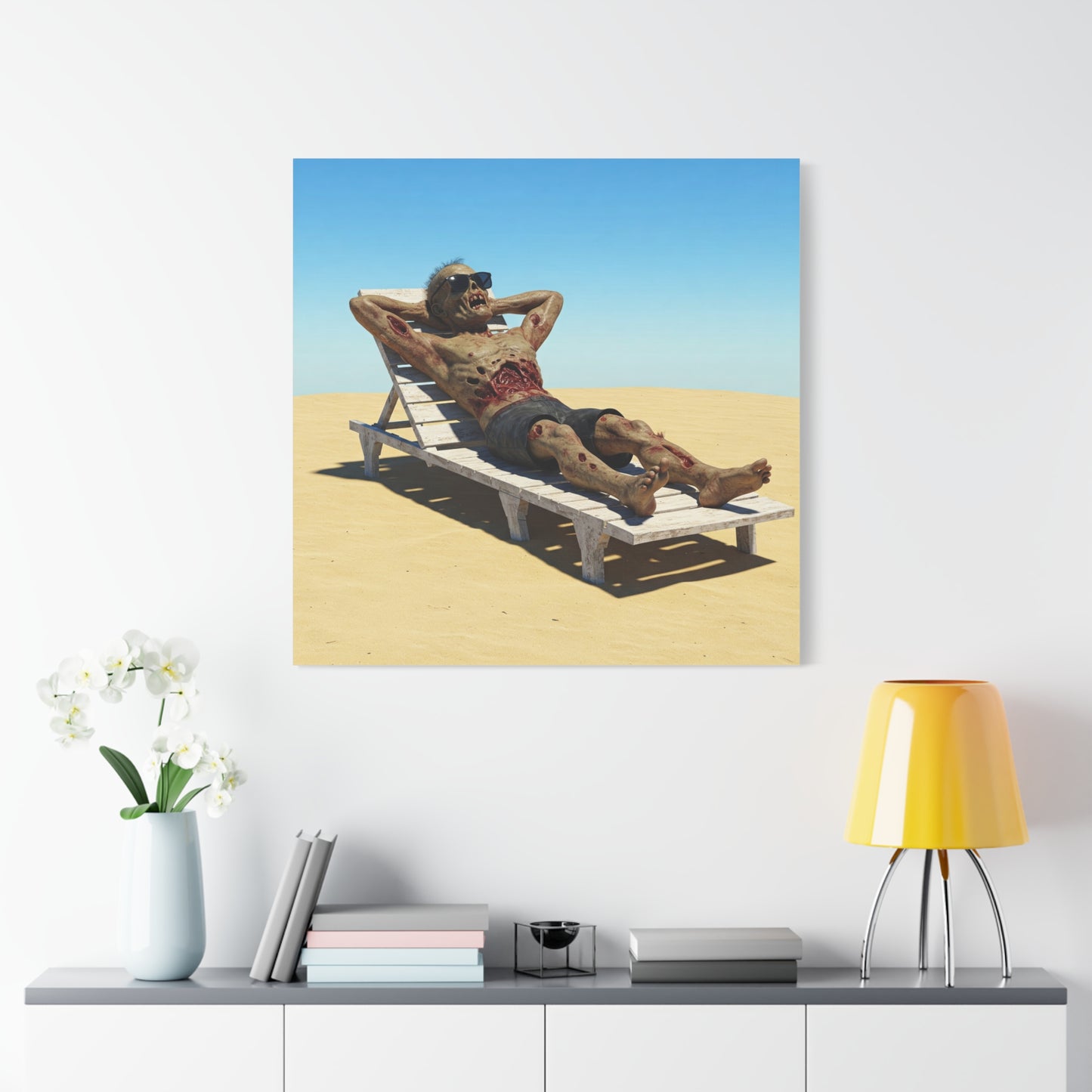 Zombie Beach Bум canvas art - Perfect for Halloween decor and unique gifts