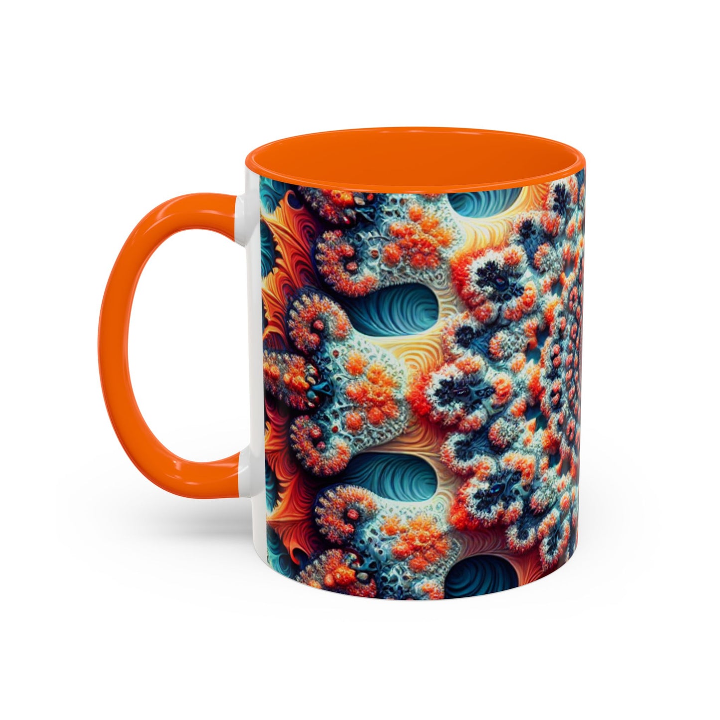 Vibrant Kaleidoscope Accent Coffee Mug - 11oz & 15oz