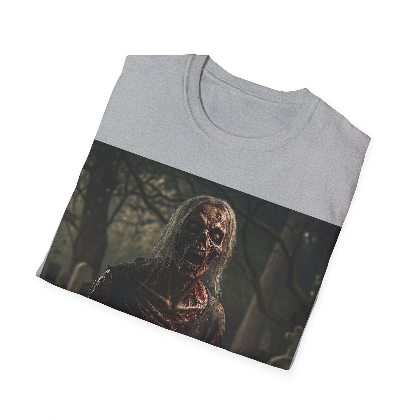 UK - Zombie Horror Apocalyptic Portrait Tee, bold, decaying zombie graphic