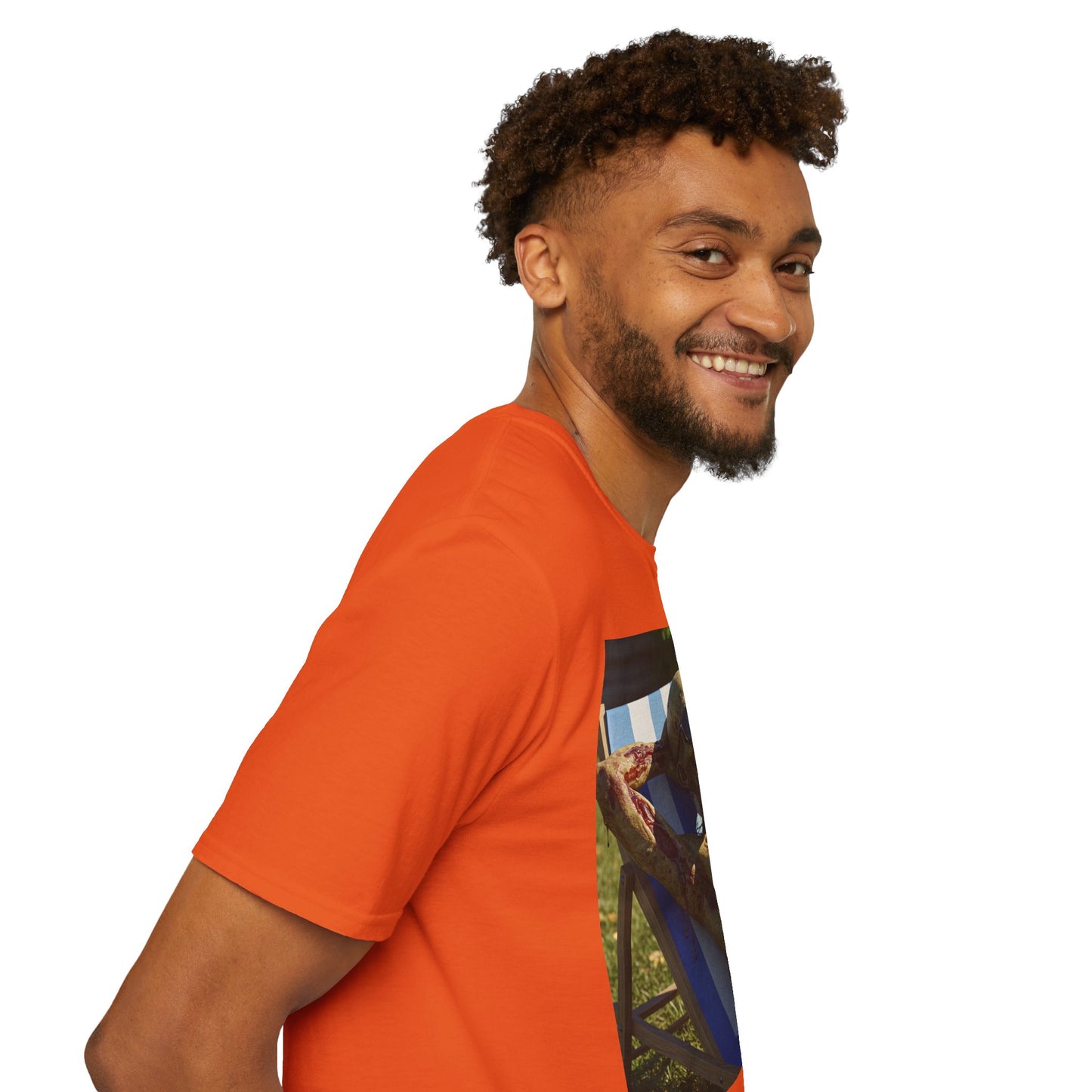 Chillin' Skeleton Unisex Softstyle T-Shirt - Casual Halloween Vibe