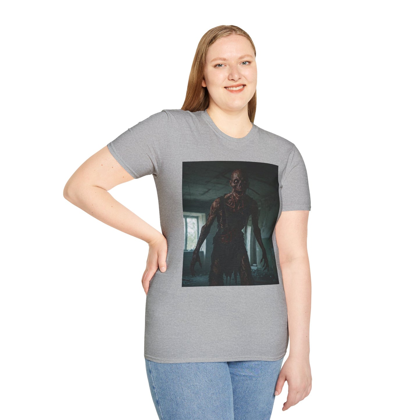 Creepy Horror Graphic Unisex T-Shirt – Perfect for Halloween and Haunted House Lovers