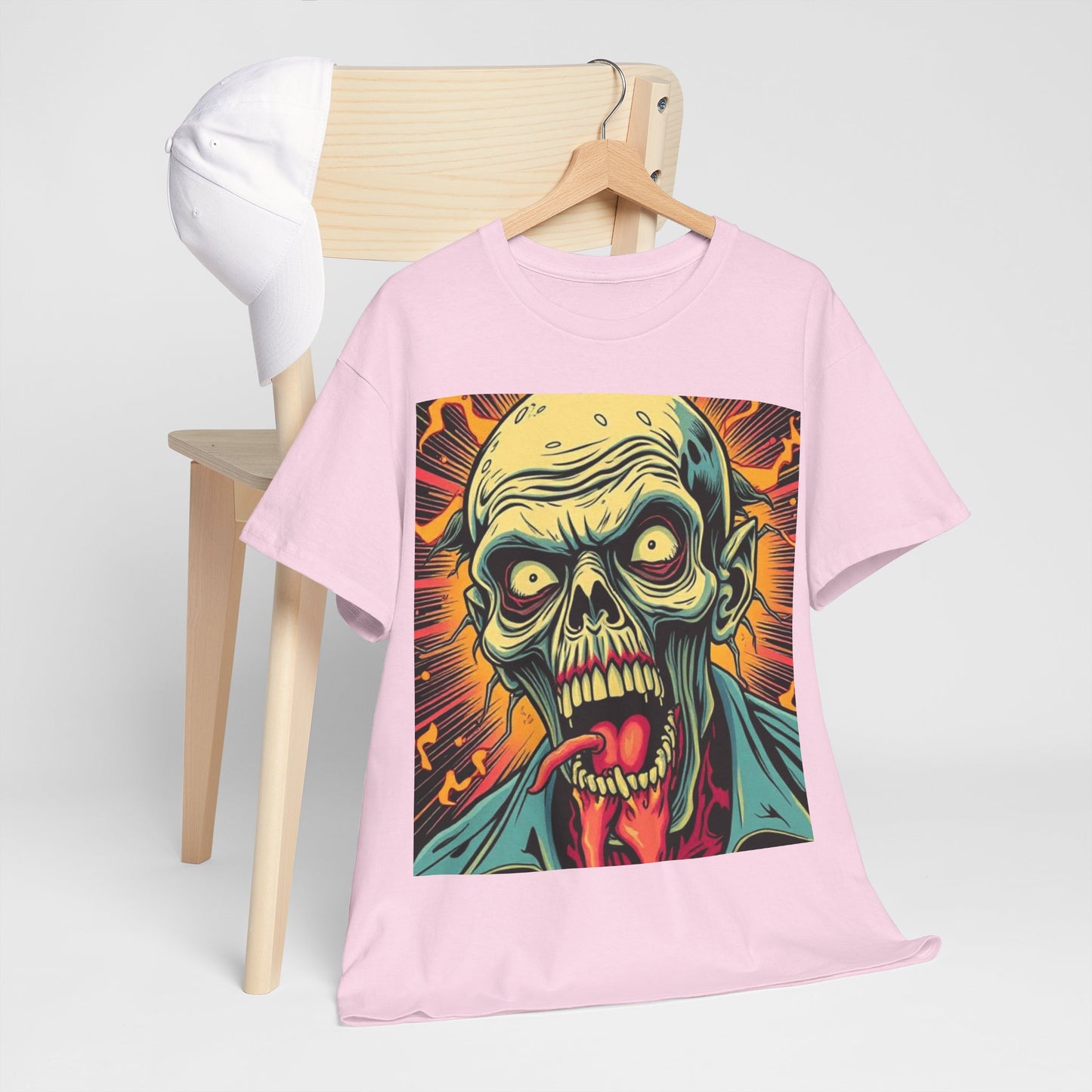 UK - Unisex Zombie Graphic Tee - Heavy Cotton T-Shirt for Horror Fans