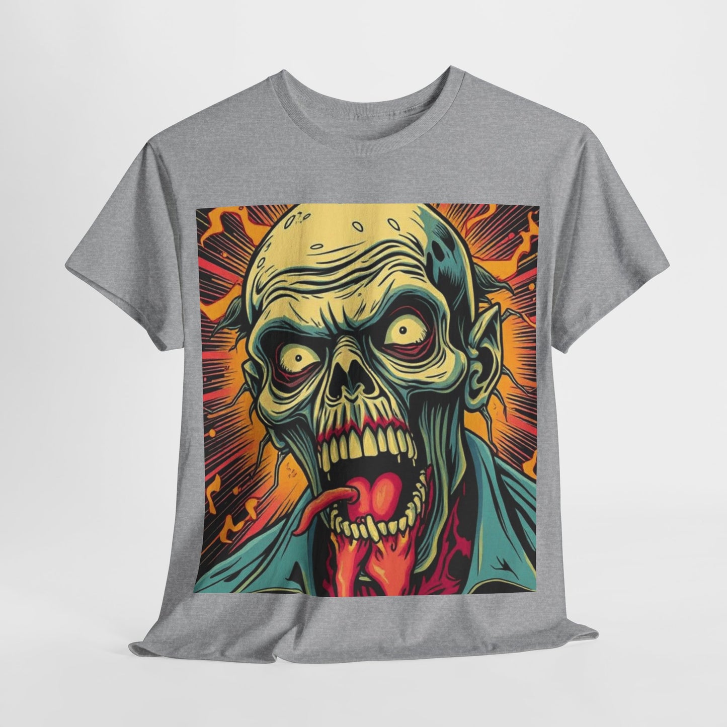 UK - Unisex Zombie Graphic Tee - Heavy Cotton T-Shirt for Horror Fans
