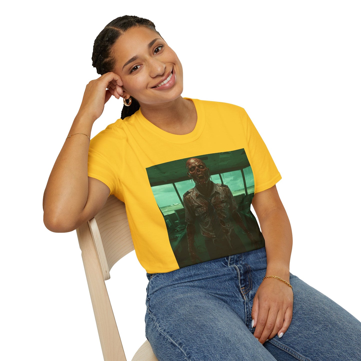 Unisex Softstyle Zombie Graphic Tee - Perfect for Halloween and Horror Fans