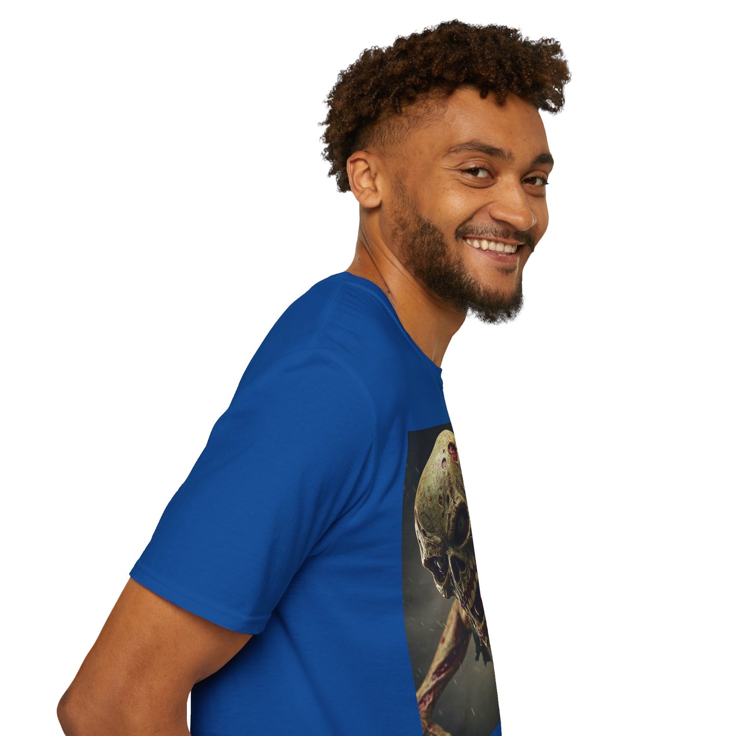 Zombie Skull Unisex Softstyle T-Shirt - Spooky Halloween Tee