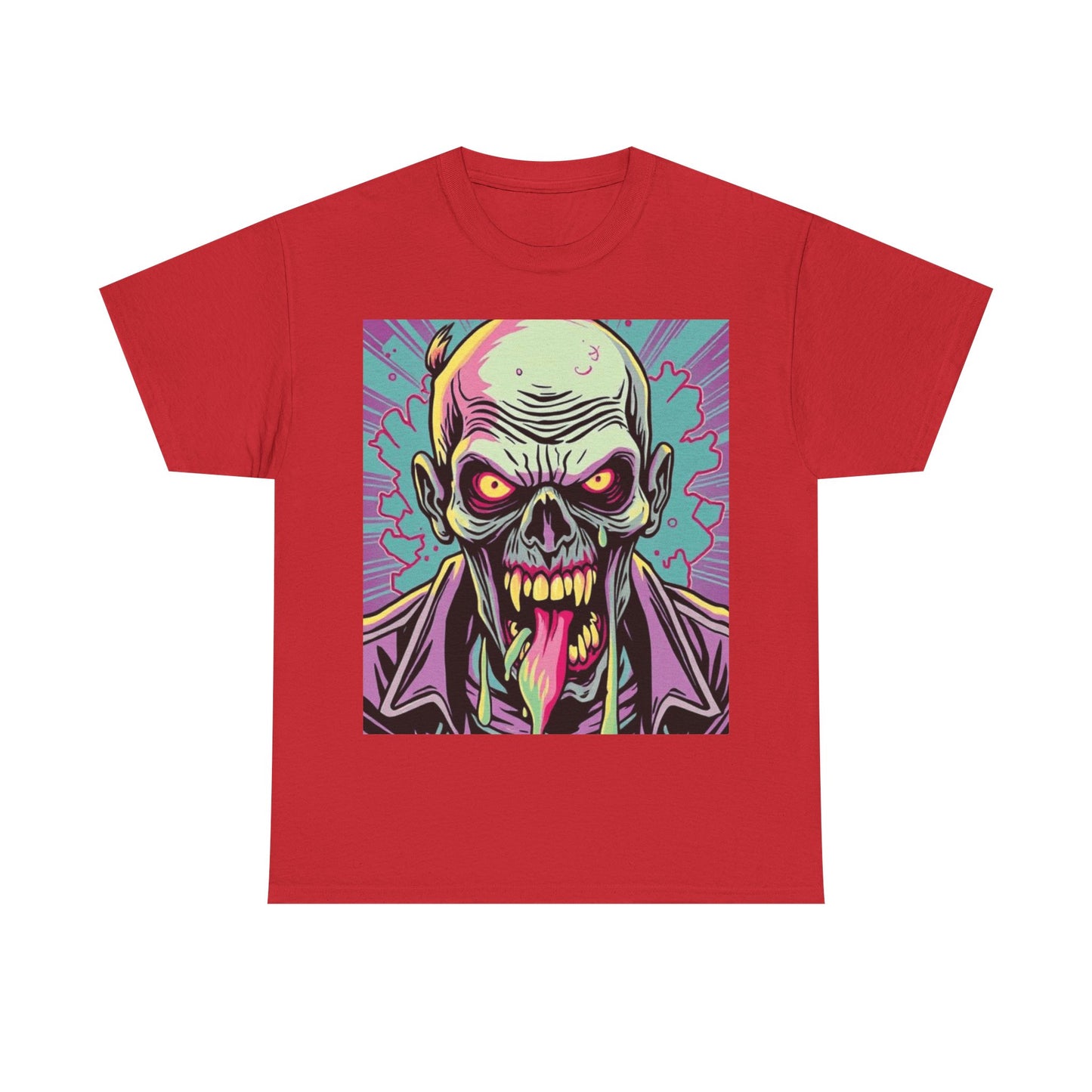 UK - Unisex Heavy Cotton Tee - Vintage Horror Skull Graphic T-Shirt