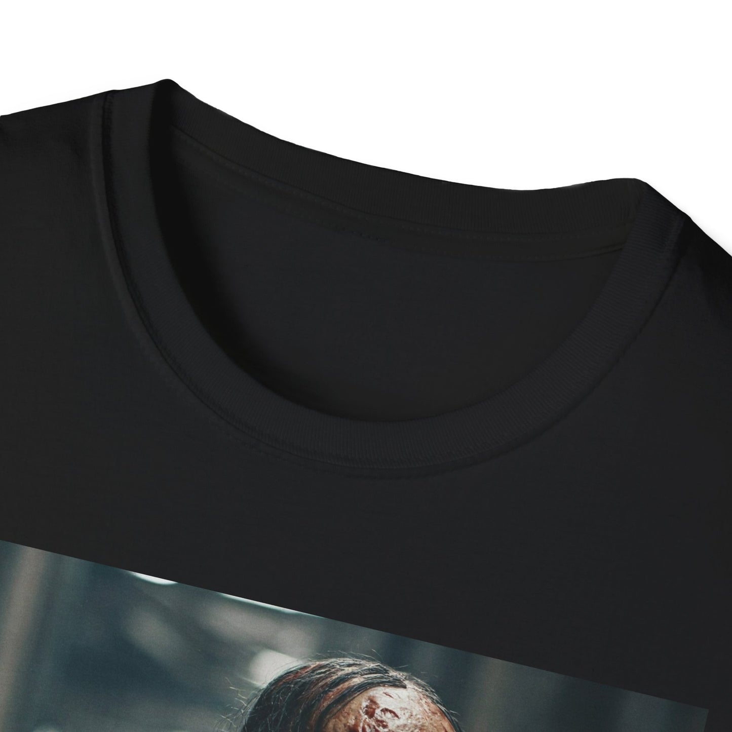 Apocalyptic Portrait Tee, bold, decaying zombie graphic