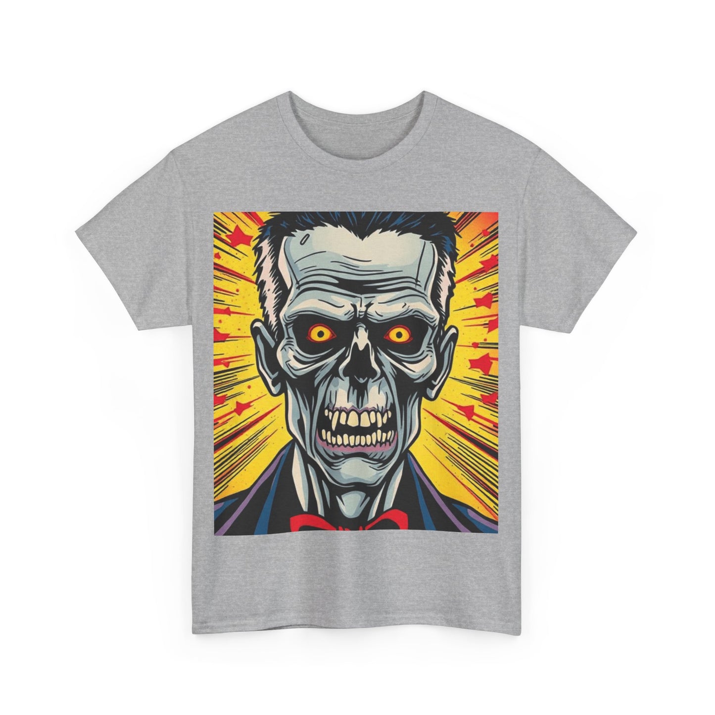 UK - Spooky Vintage Skull Tee - Unisex Heavy Cotton T-Shirt