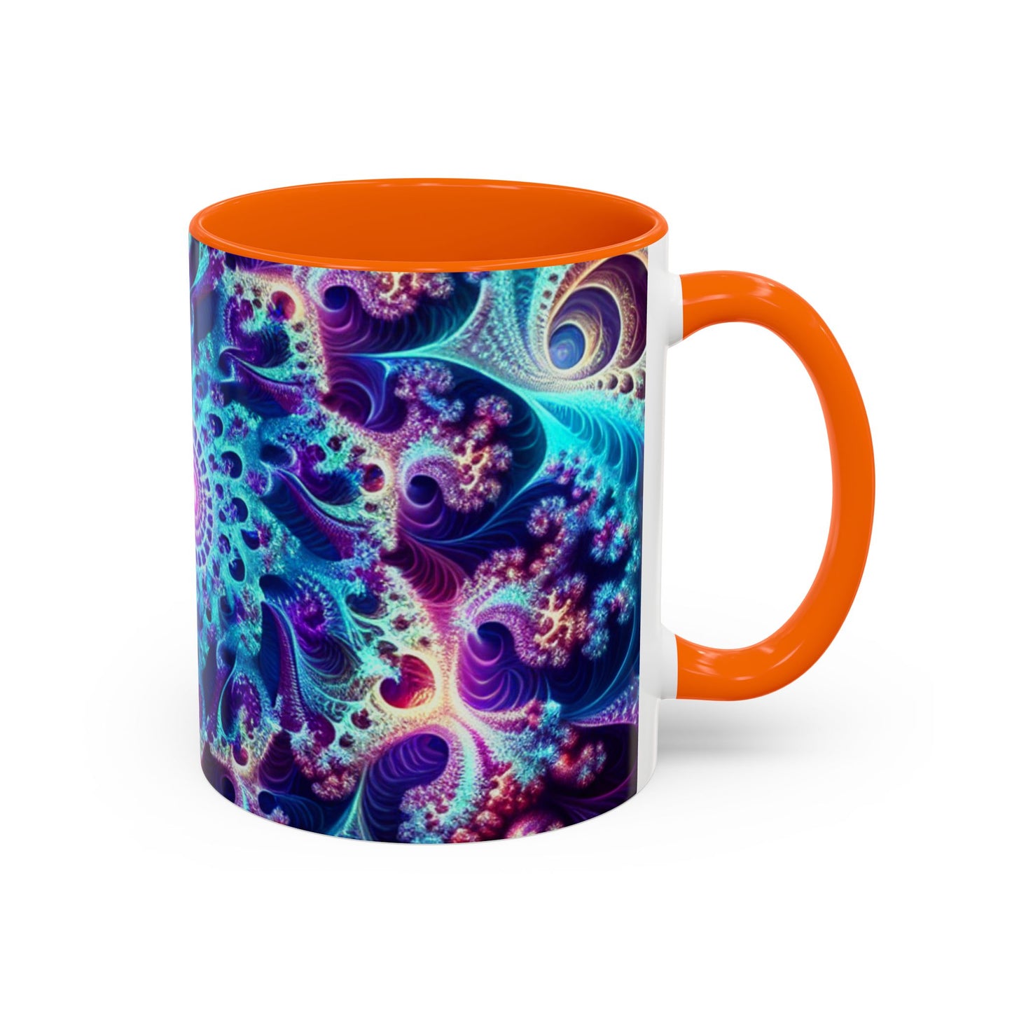 Colorful Spiral Accent Coffee Mug - 11 & 15oz