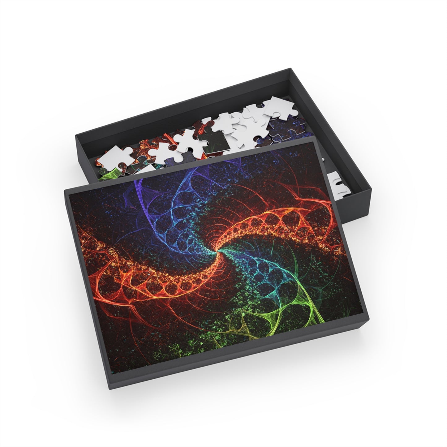 Colorful Fractal Puzzle - 96, 252, 500, 1000-Piece for Mindful Relaxation & Family Fun