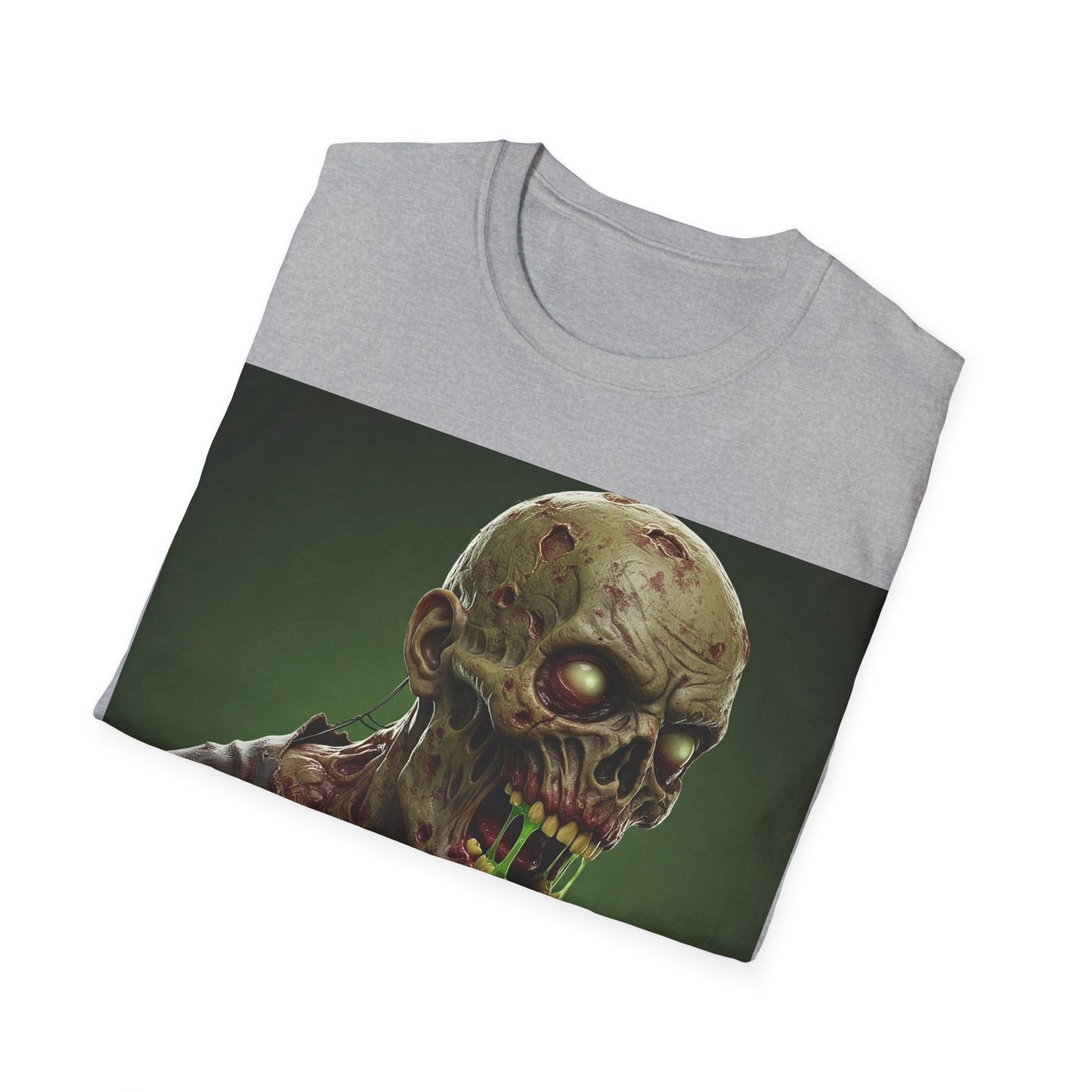 UK - Zombie Graphic Unisex Softstyle T-Shirt - Perfect for Halloween and Horror Fans
