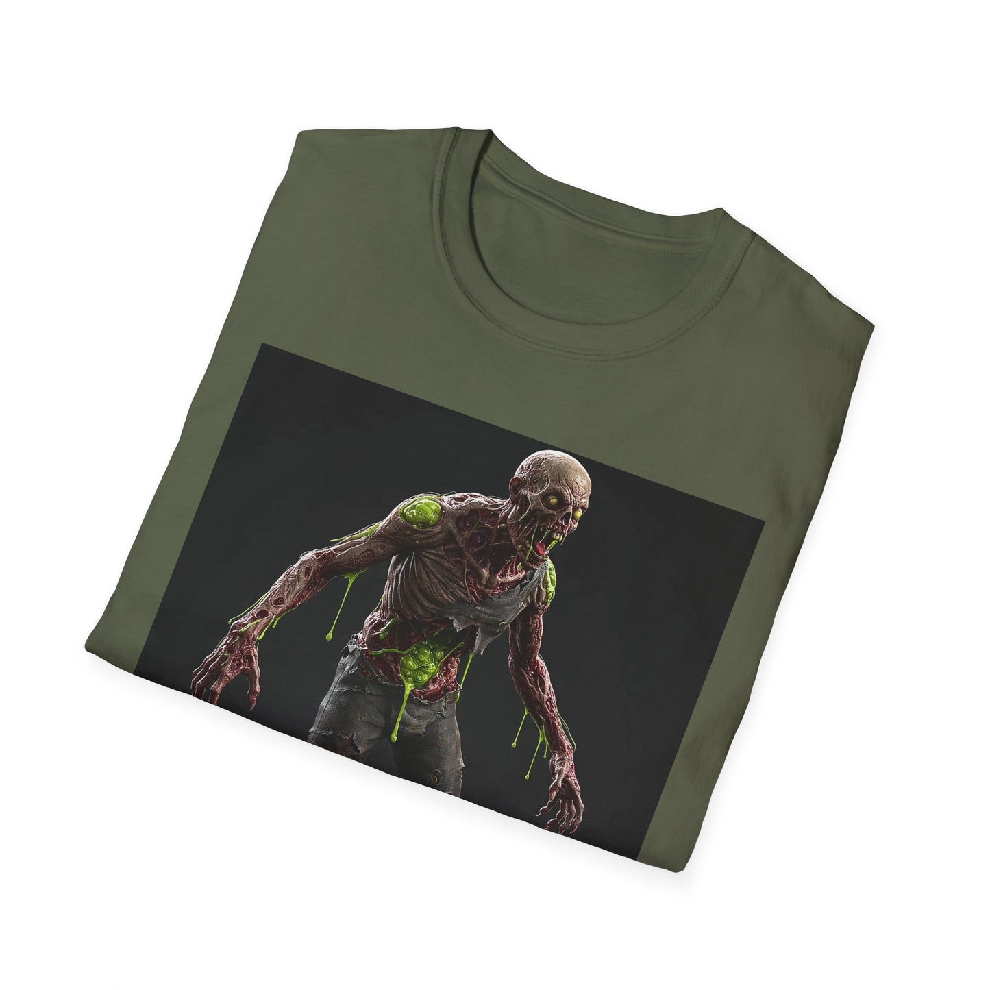 Zombie Graphic Unisex Softstyle T-Shirt - Perfect for Halloween and Horror Fans