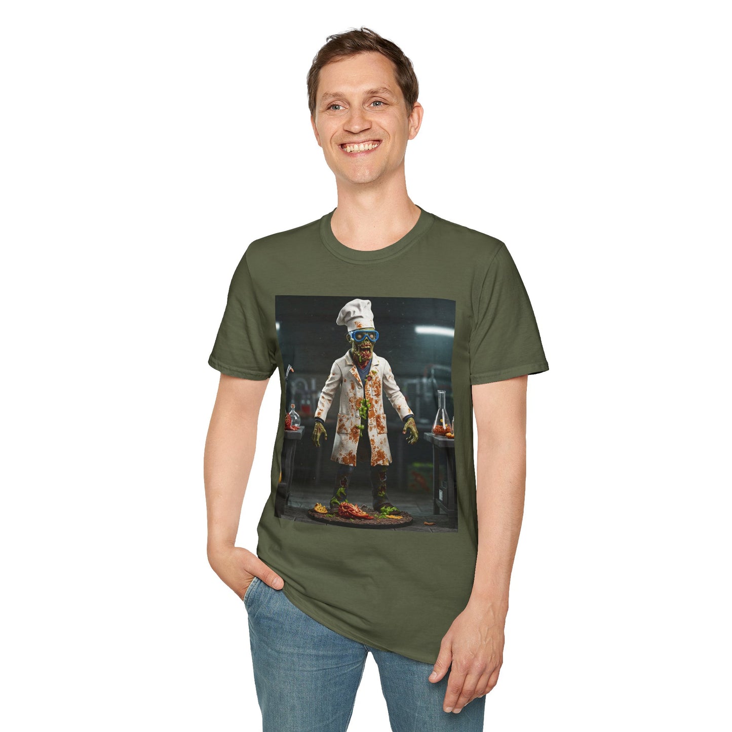 Zombie Chef Unisex Softstyle T-Shirt - Fun Halloween Casualwear