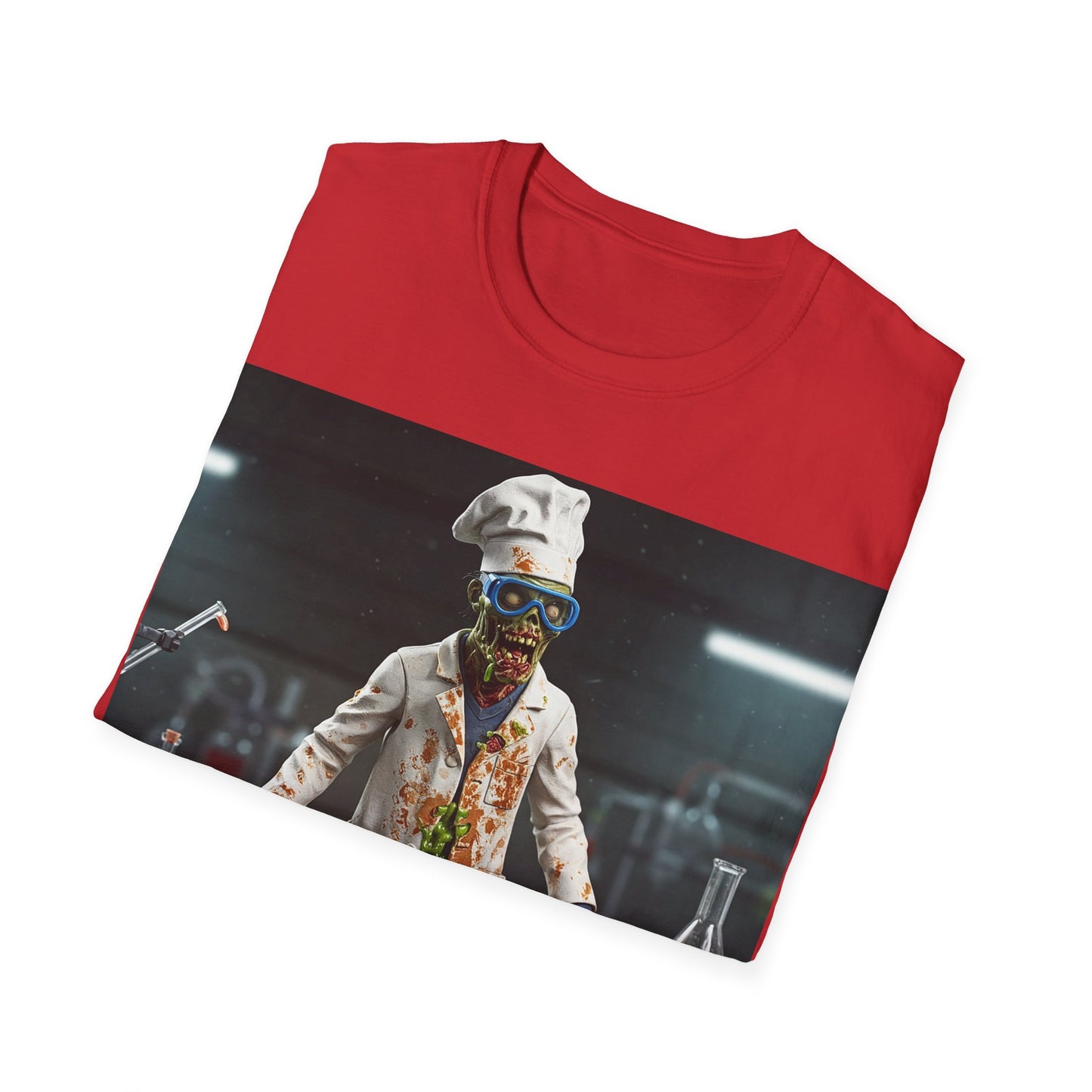 UK - Zombie Chef Unisex Softstyle T-Shirt - Fun Halloween Casualwear