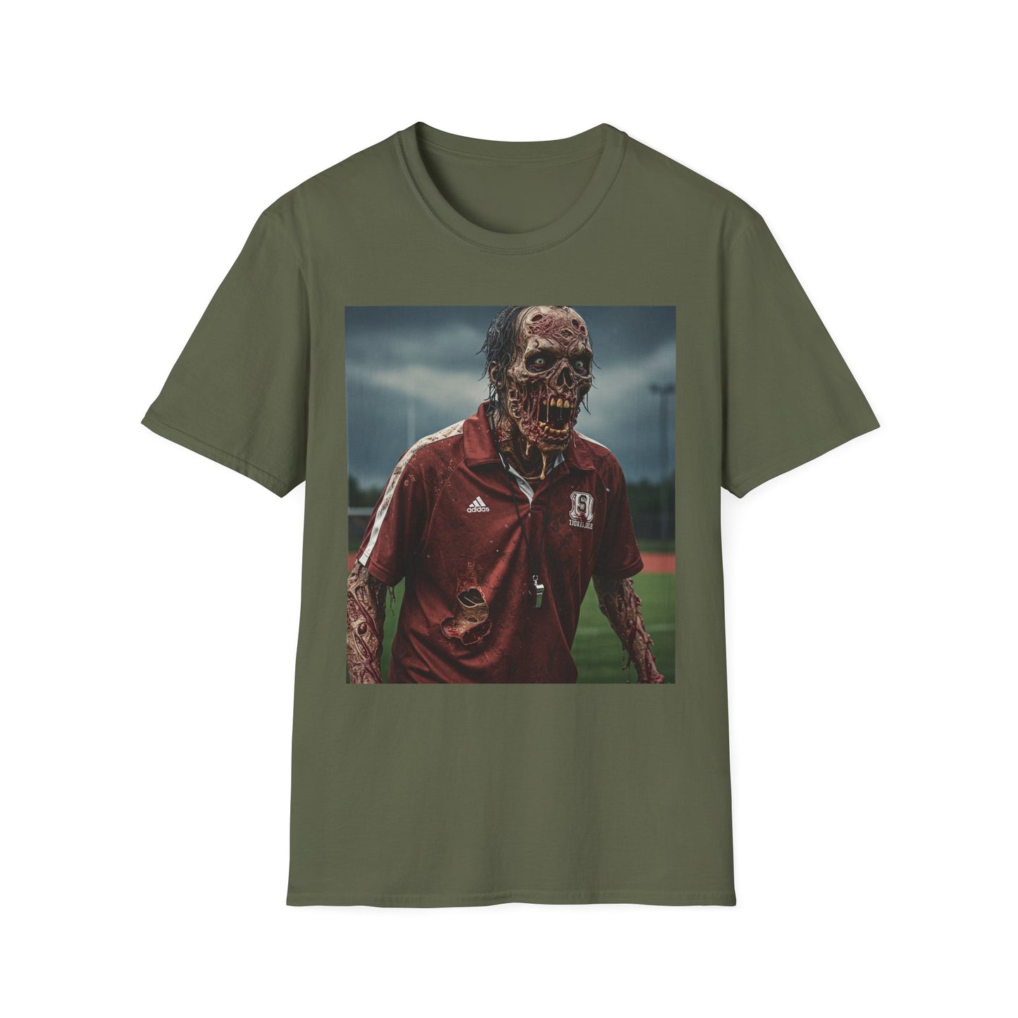 Zombie Horror Unisex Softstyle T-Shirt - Perfect for Halloween and Casual Wear