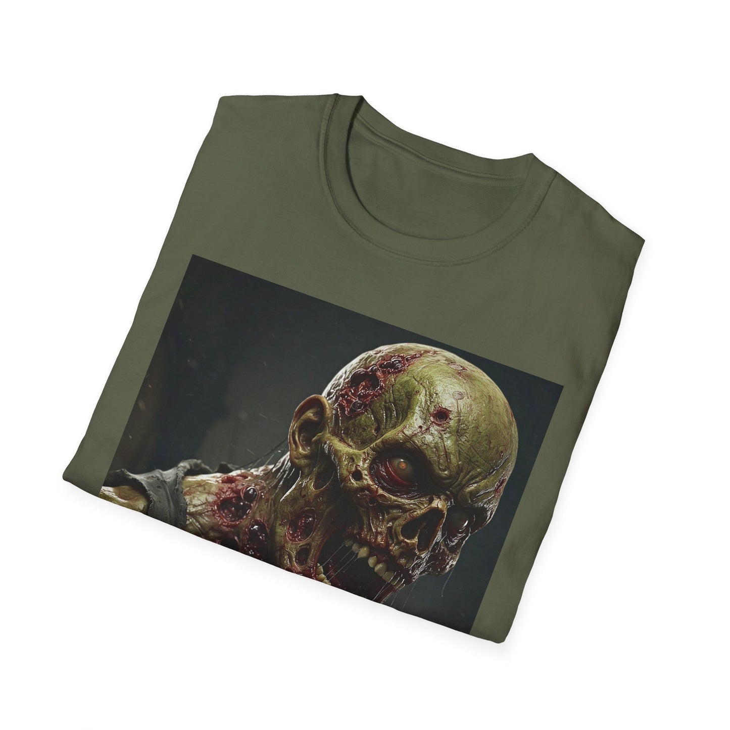 Apocalyptic Portrait Tee, bold, decaying zombie graphic