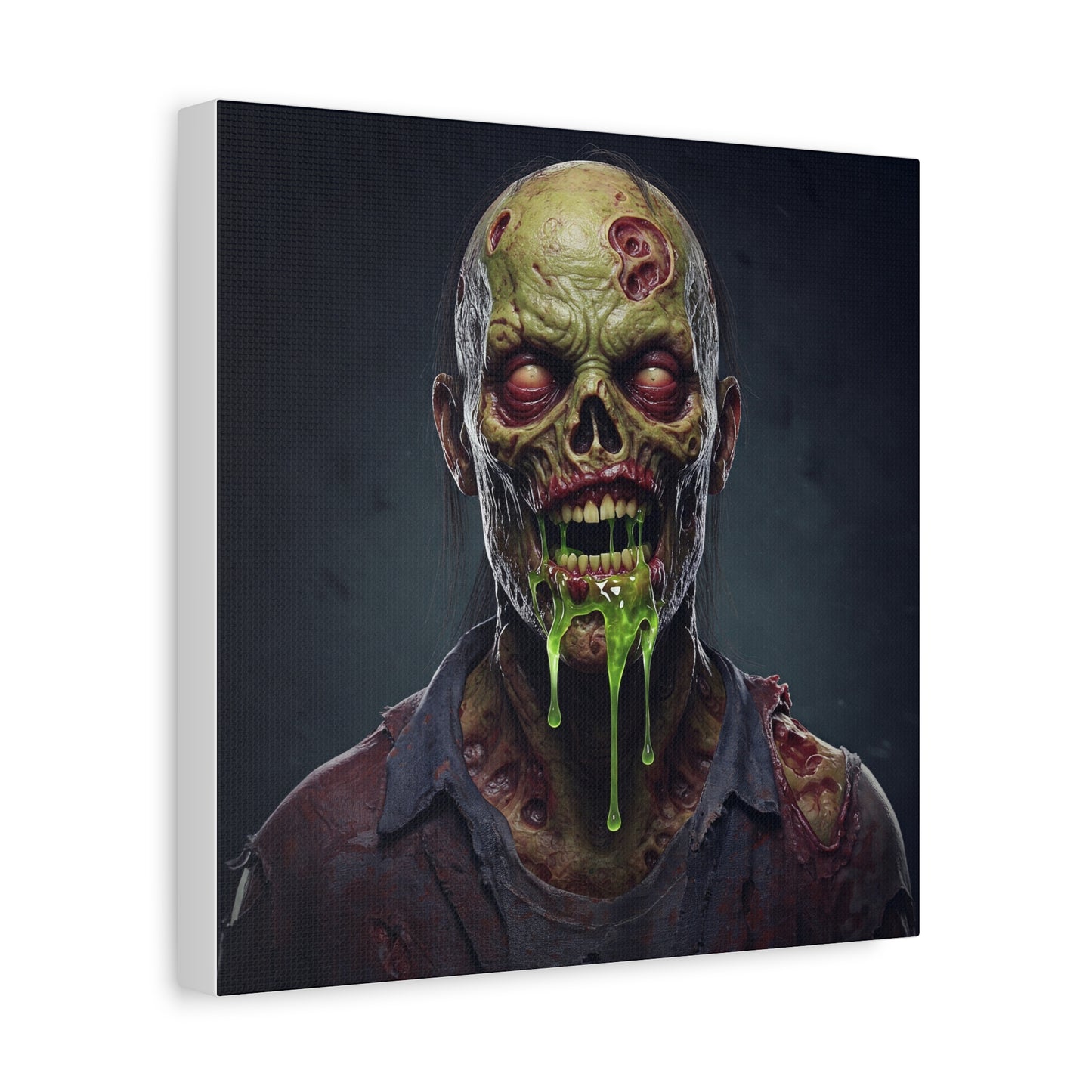 Zombie Art Canvas Wall Decoration - Spooky Halloween Home Decor