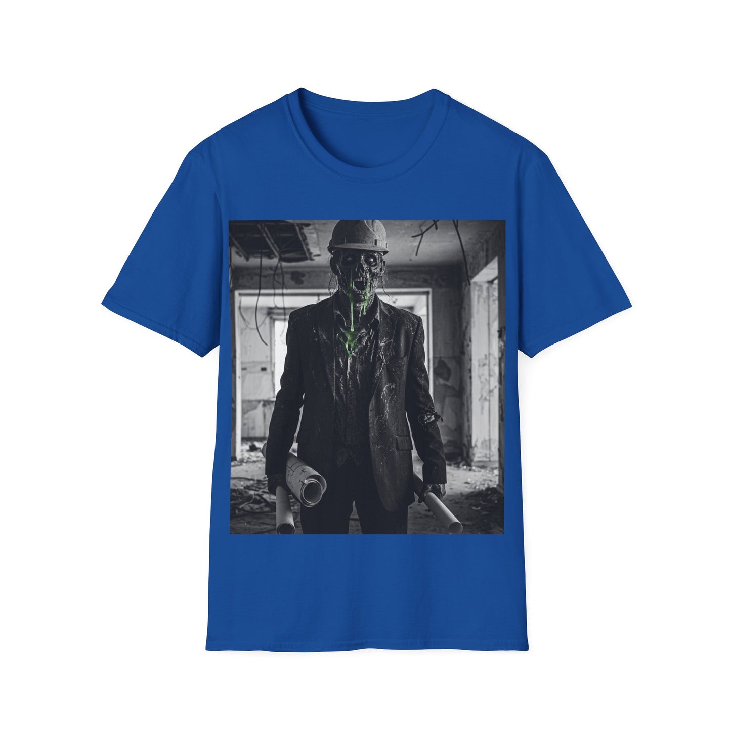 UK - Unisex Softstyle T-Shirt with Creepy Monster Design - Perfect for Halloween and Horror Fans