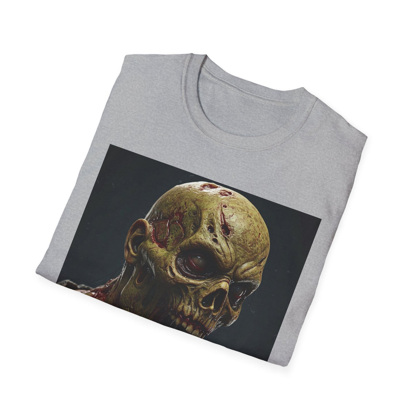 Apocalyptic Portrait Tee, bold, decaying zombie graphic