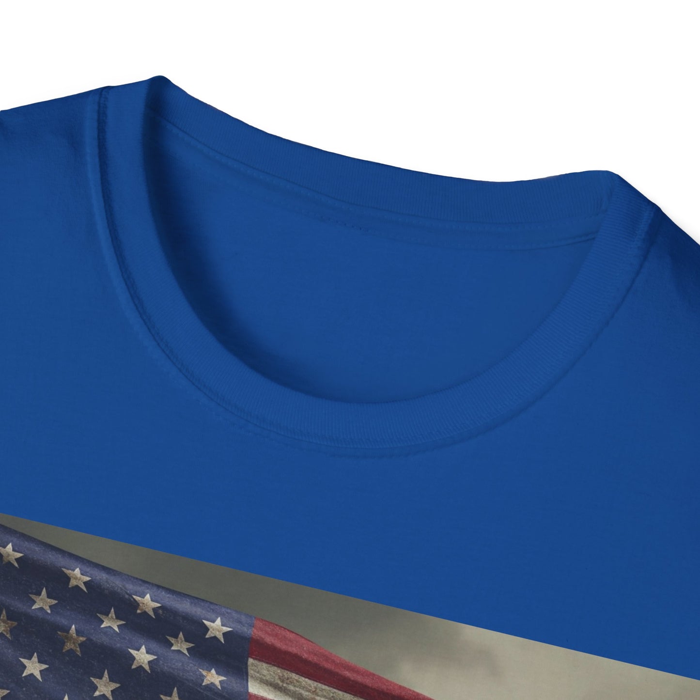 UK - Zombie American Flag Apocalyptic Portrait Tee, bold, decaying zombie graphic