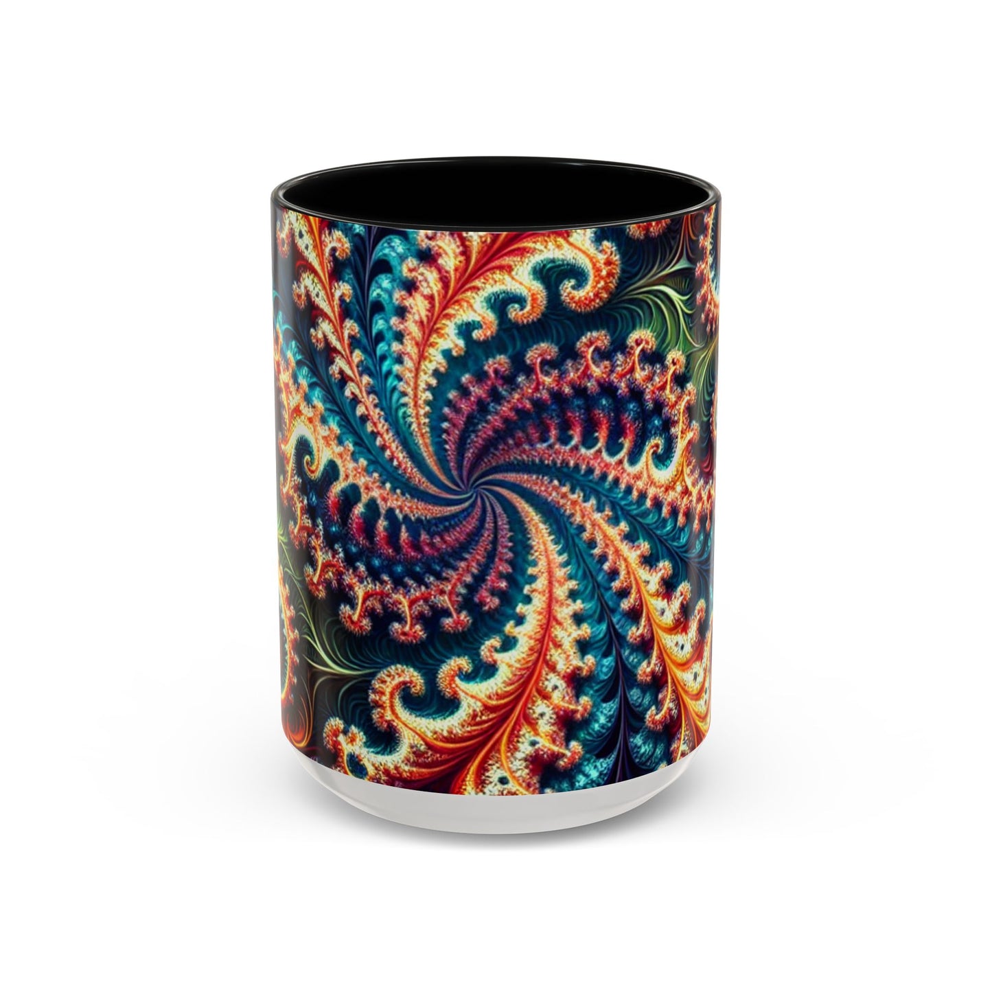 Vibrant Swirl Accent Coffee Mug - 11oz & 15oz