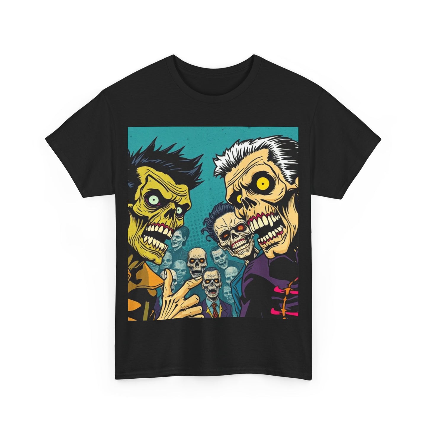 UK - Zombie Face-Off Unisex Heavy Cotton Tee
