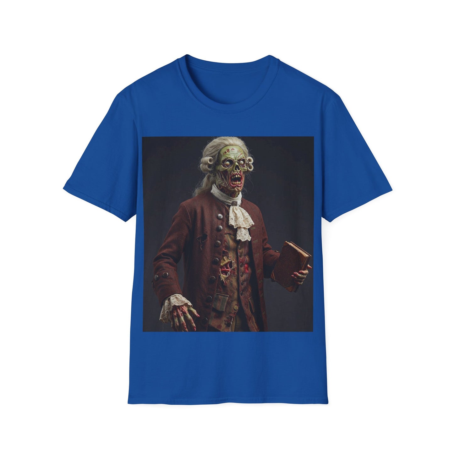 UK - Creepy Zombie Portrait Unisex Softstyle T-Shirt - Perfect for Halloween