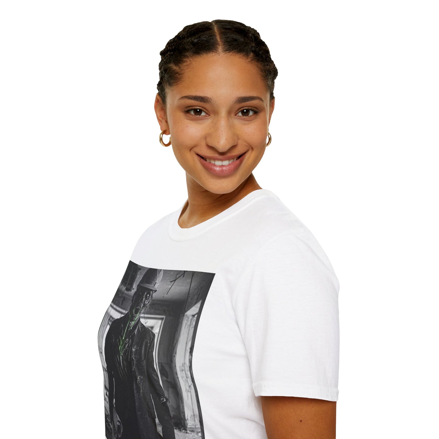 Unisex Softstyle T-Shirt with Creepy Monster Design - Perfect for Halloween and Horror Fans