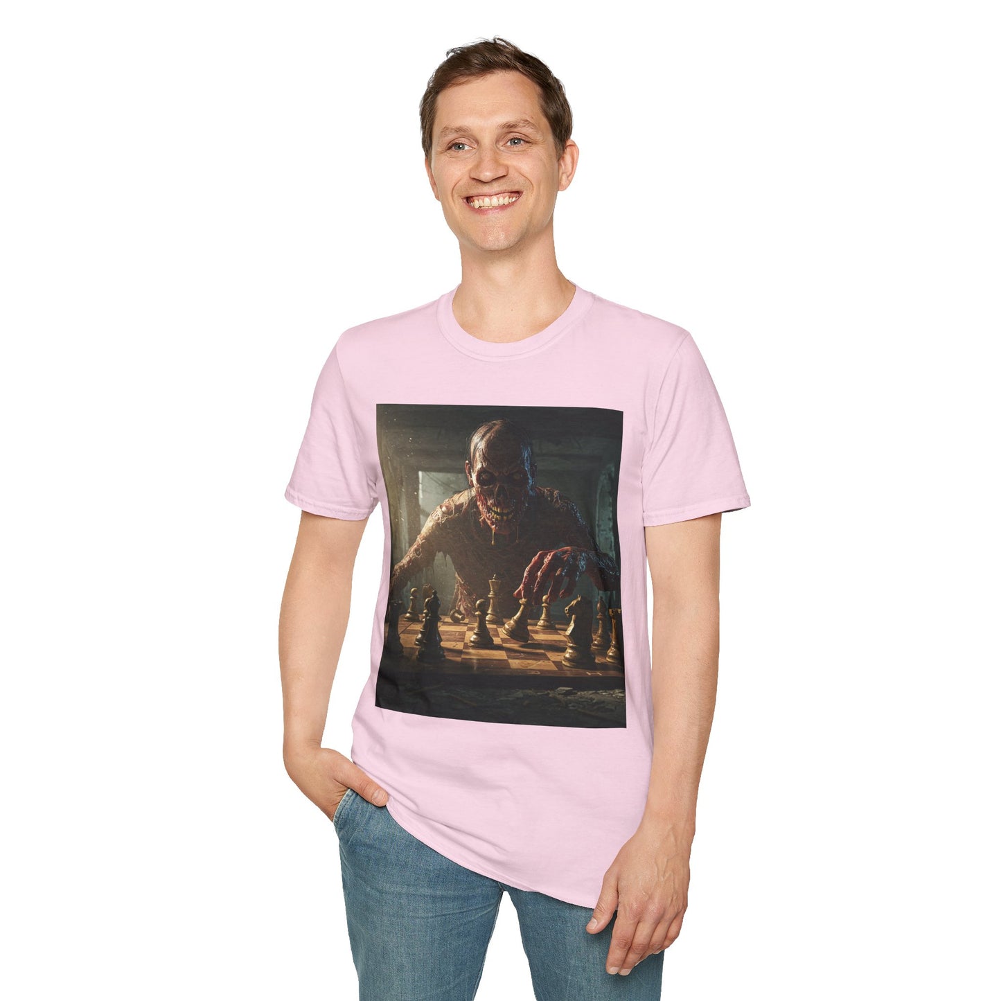 Vintage Chess Monster Unisex Softstyle T-Shirt - Perfect for Game Nights and Fantasy Fans
