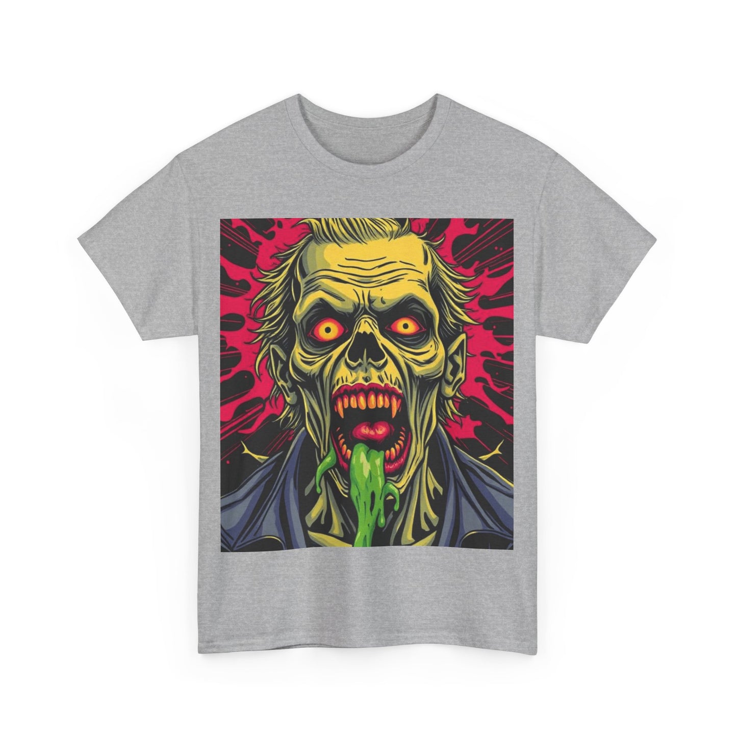 UK - Zombified Horror Unisex Heavy Cotton Tee - Perfect for Halloween, Parties & Casual Wear