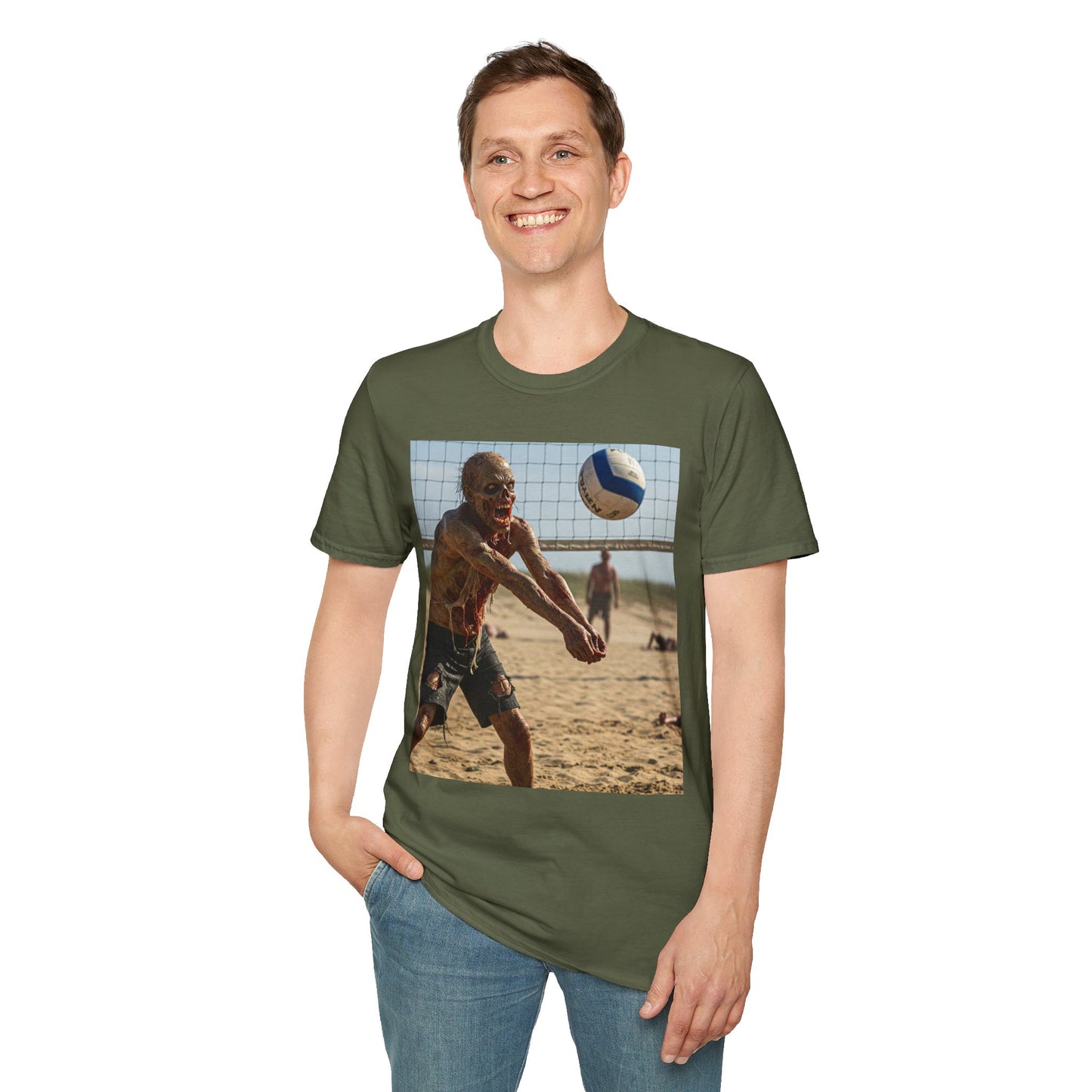 Beach Volleyball Unisex Softstyle T-Shirt - Perfect for Summer Fun and Sports Lovers