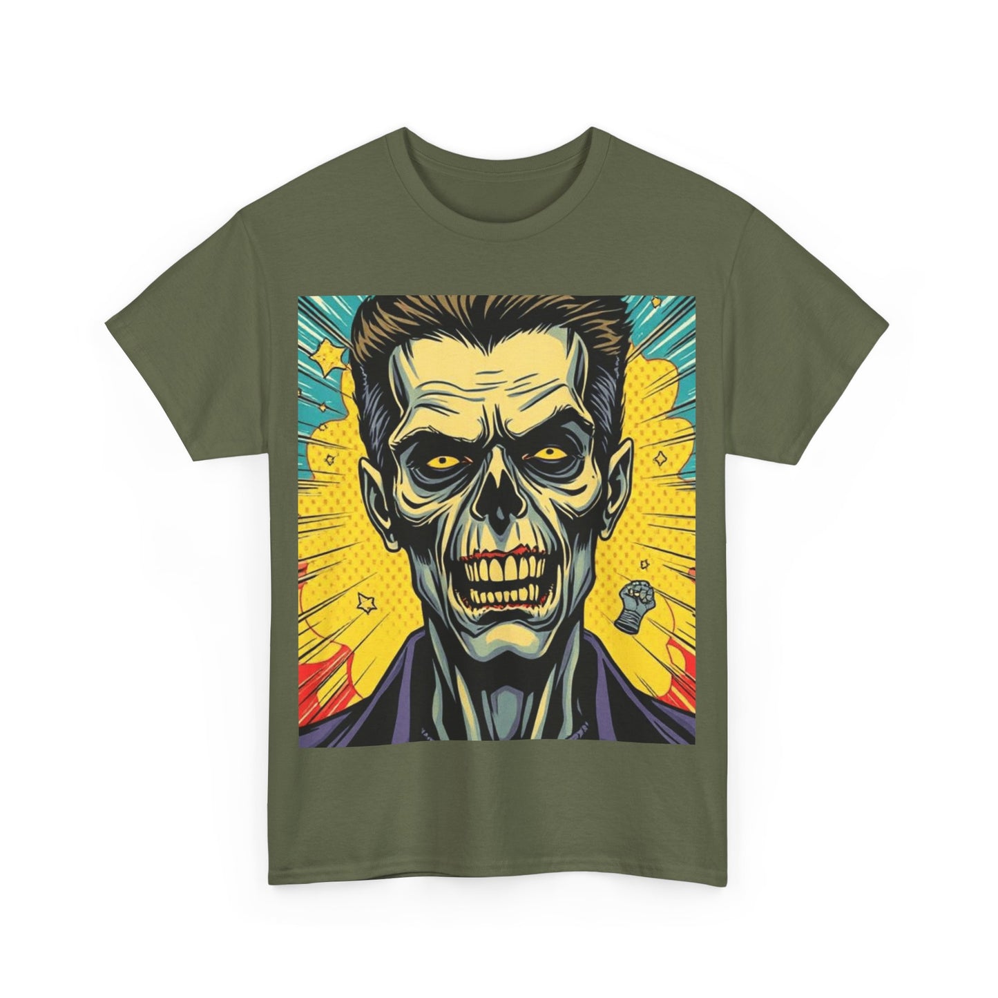 UK - Retro Skull Graphic Unisex Heavy Cotton Tee