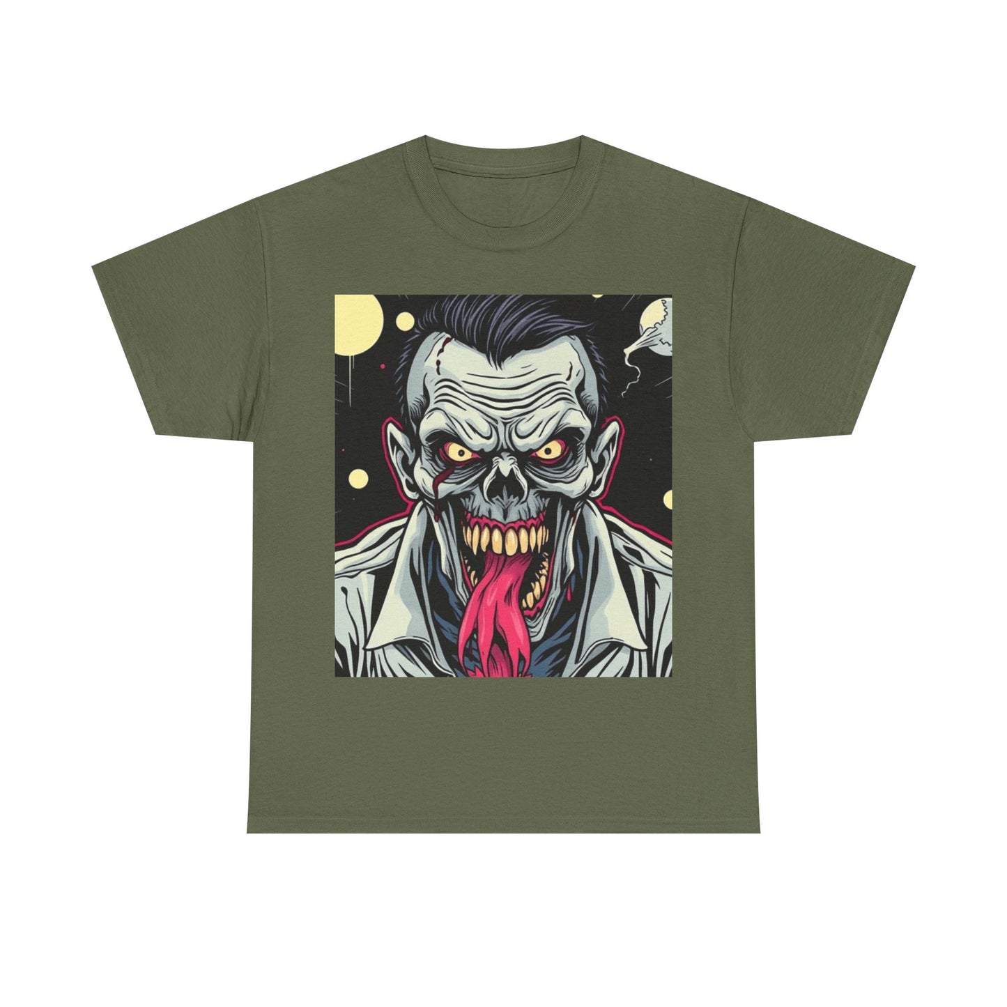 UK - Horror Graphic Tee - Unisex Heavy Cotton Shirt with Zombie Design