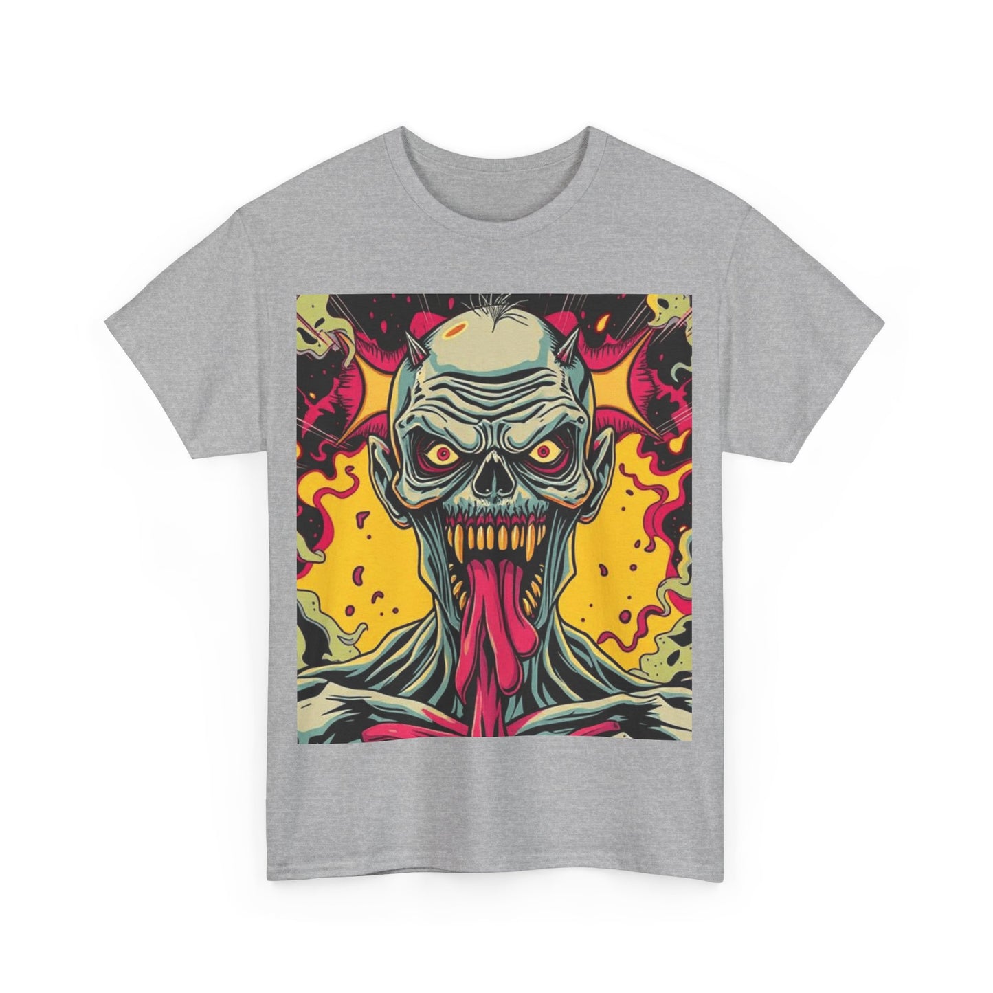 UK - Unisex Heavy Cotton Tee - Retro Horror Art Graphic Tee