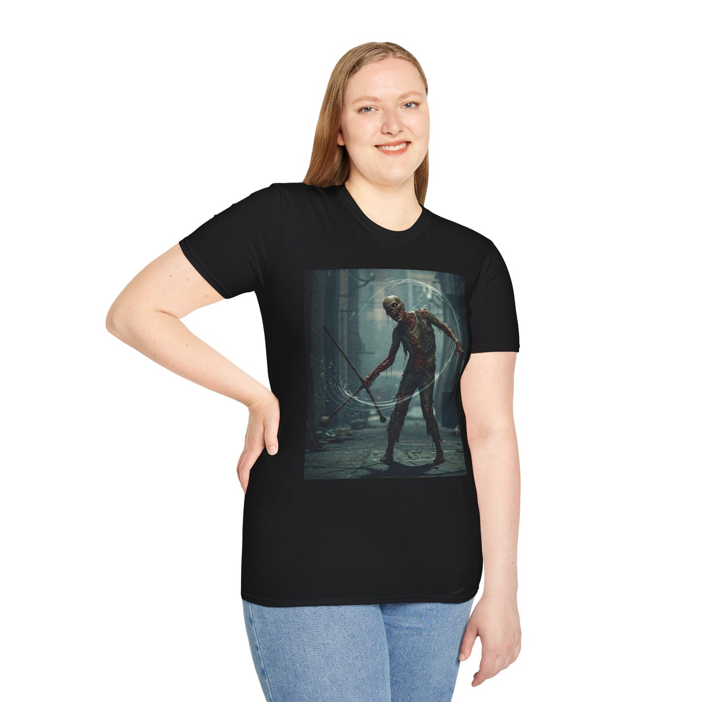 Unisex Softstyle Horror Graphic T-Shirt - Spooky Monster Design
