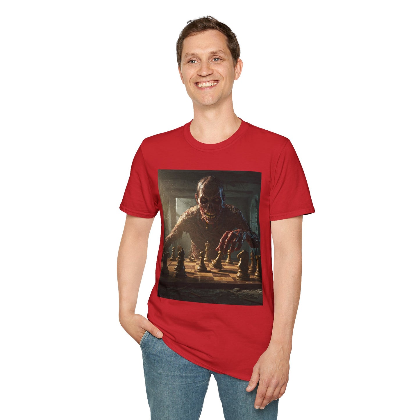 Vintage Chess Monster Unisex Softstyle T-Shirt - Perfect for Game Nights and Fantasy Fans