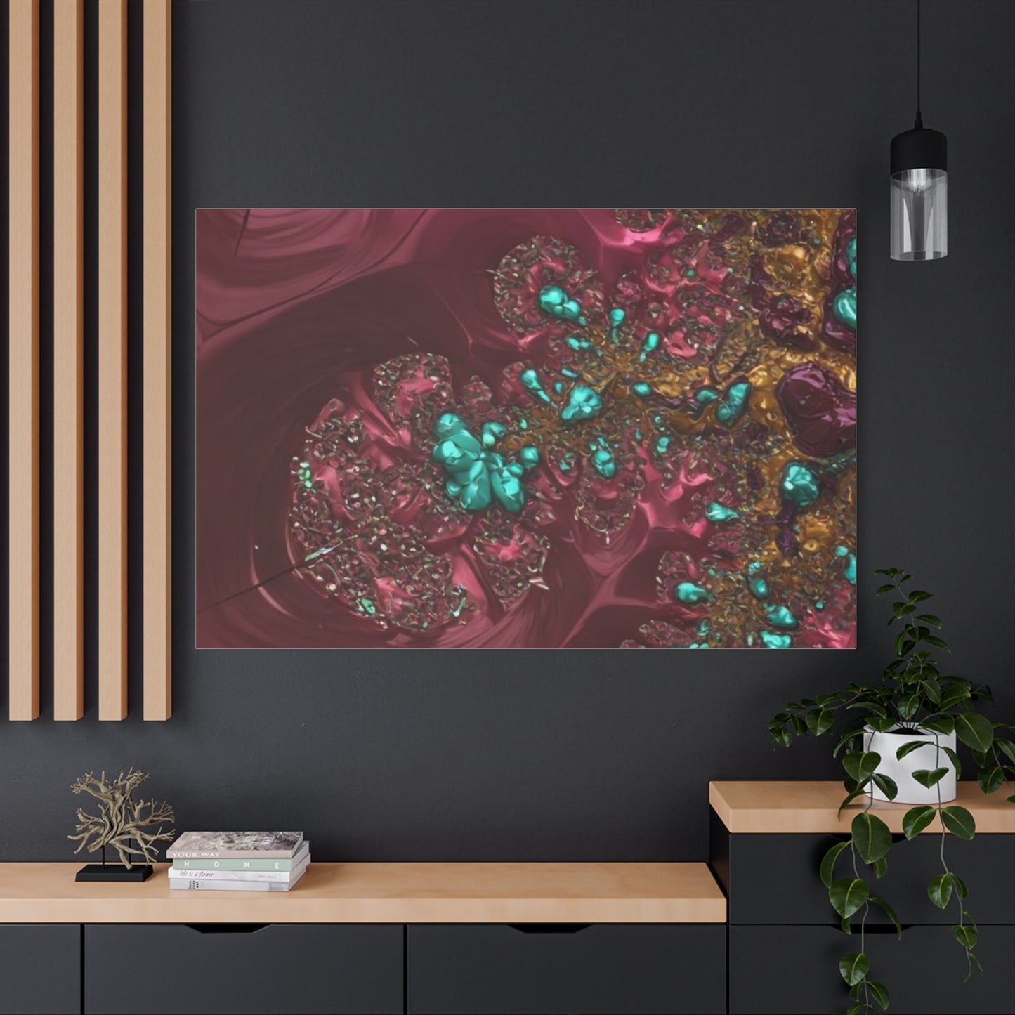 Abstract Art Canvas Print - Vibrant Fractal Design for Home Decor