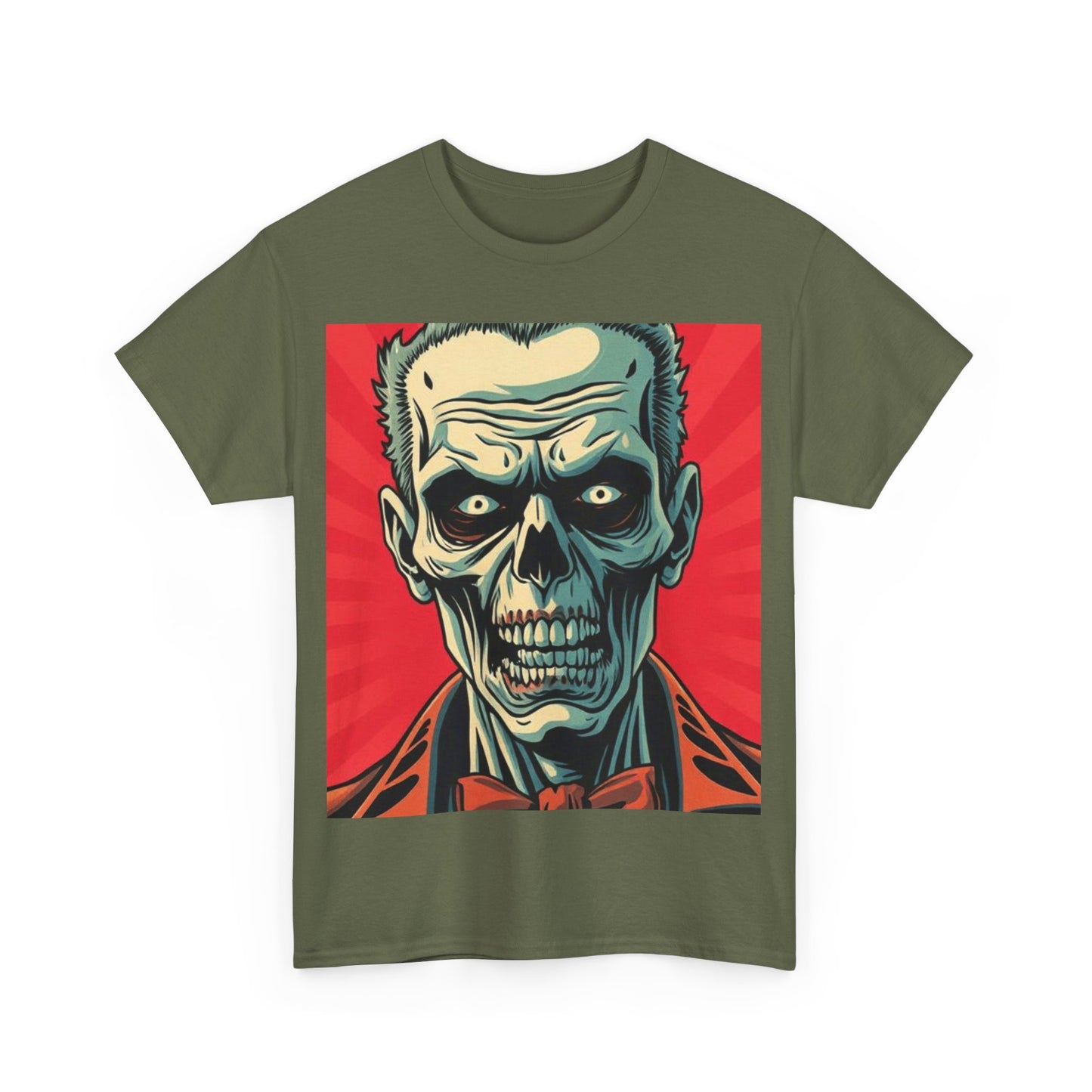 UK - Halloween Skelton Graphic Tee - Unisex Heavy Cotton Shirt