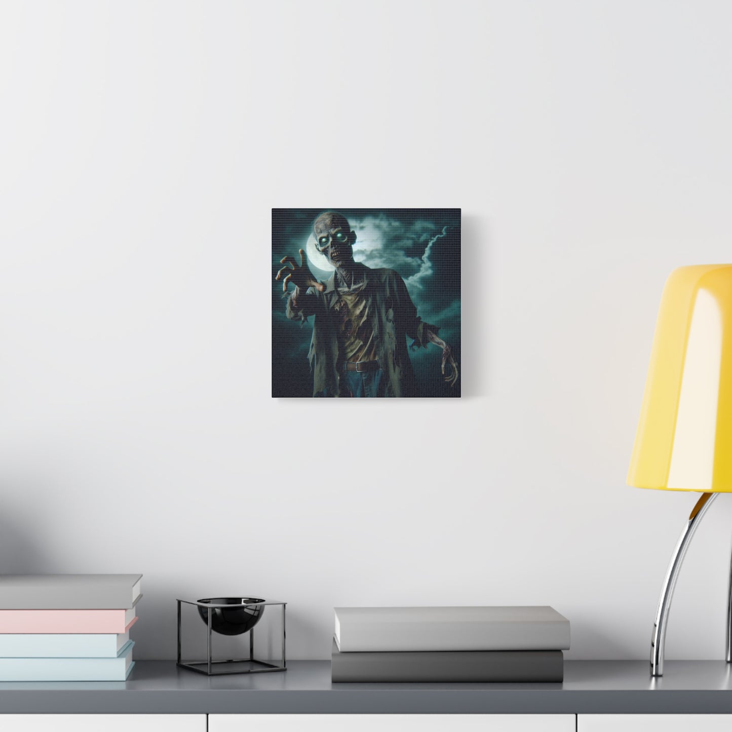 Zombie Art Matte Canvas Wall Decor - Spooky Halloween Home Decoration