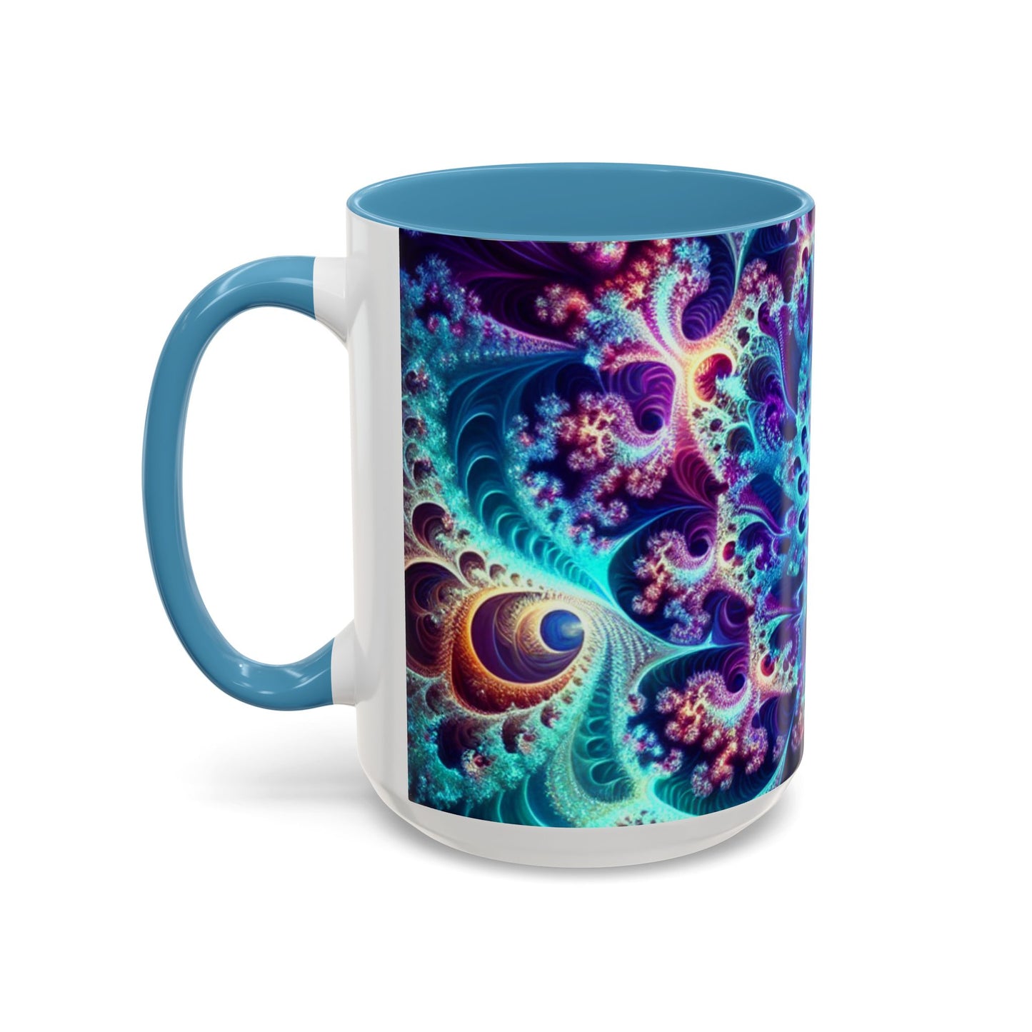 Colorful Spiral Accent Coffee Mug - 11 & 15oz