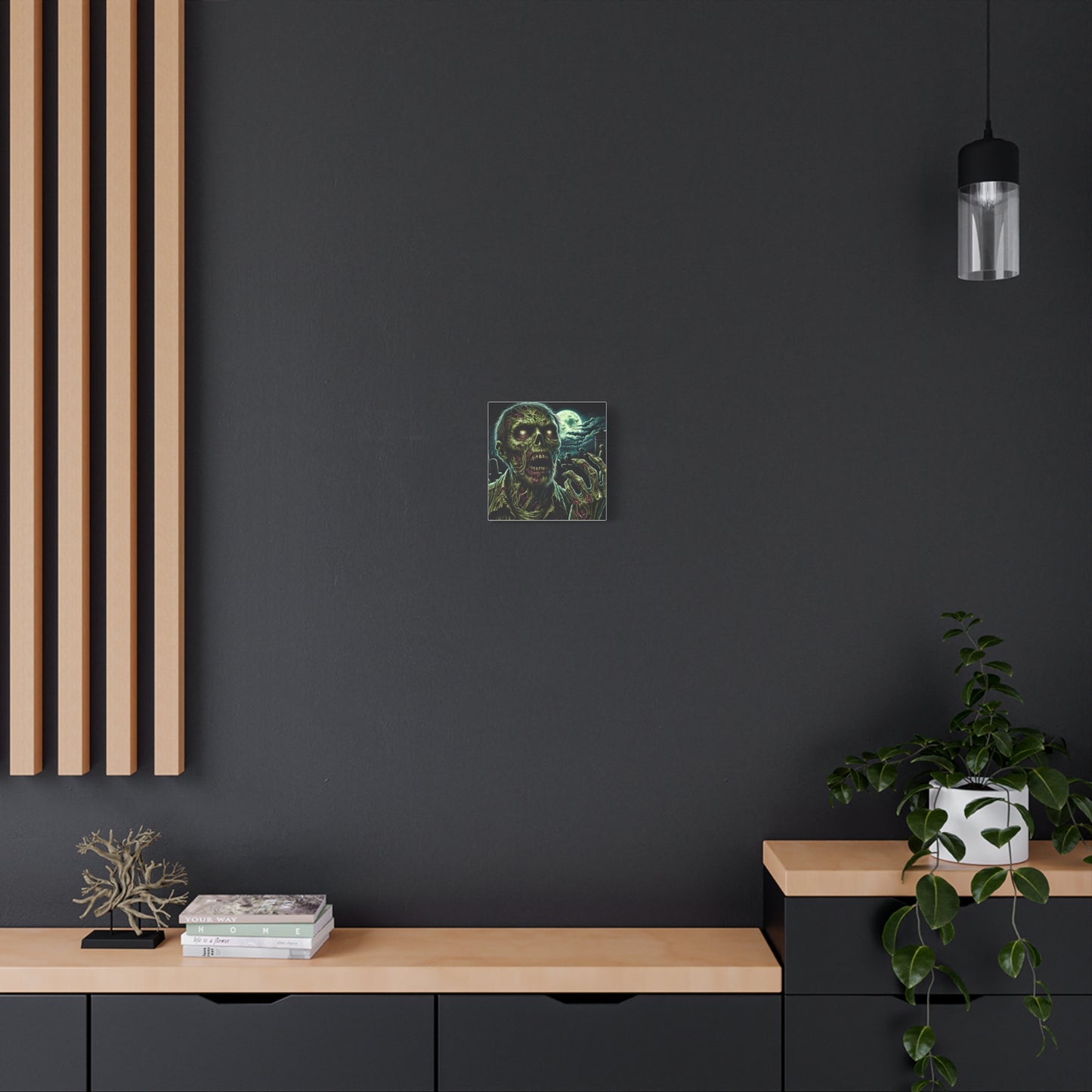 Zombie-Themed Stretched Canvas Art