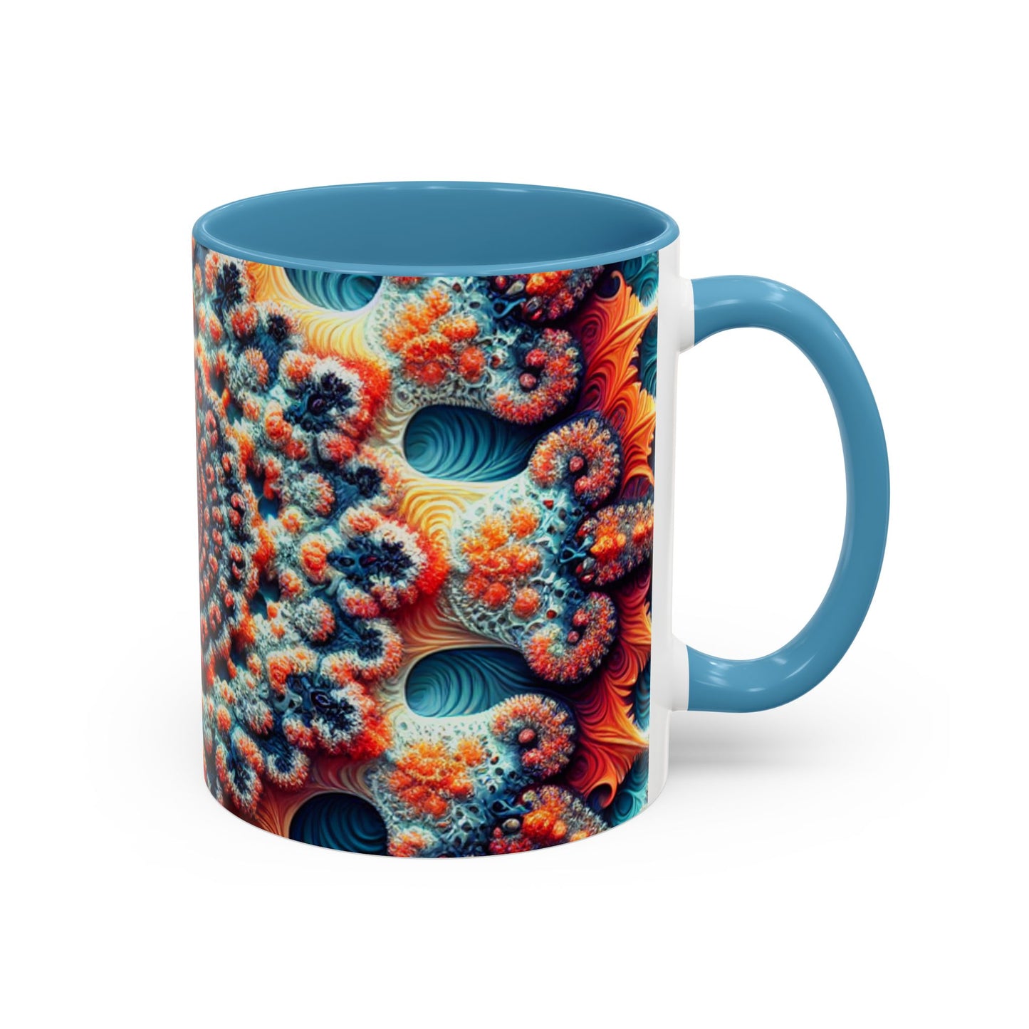 Vibrant Kaleidoscope Accent Coffee Mug - 11oz & 15oz