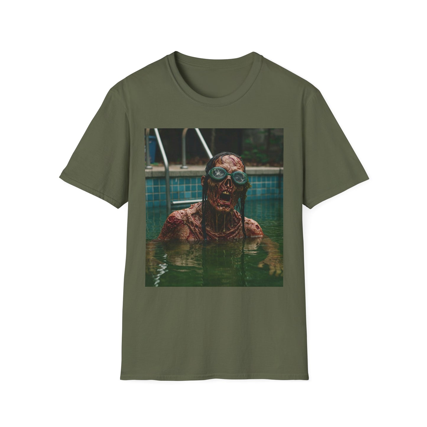Chilling Horror Unisex Softstyle T-Shirt - Spooky Monster Design