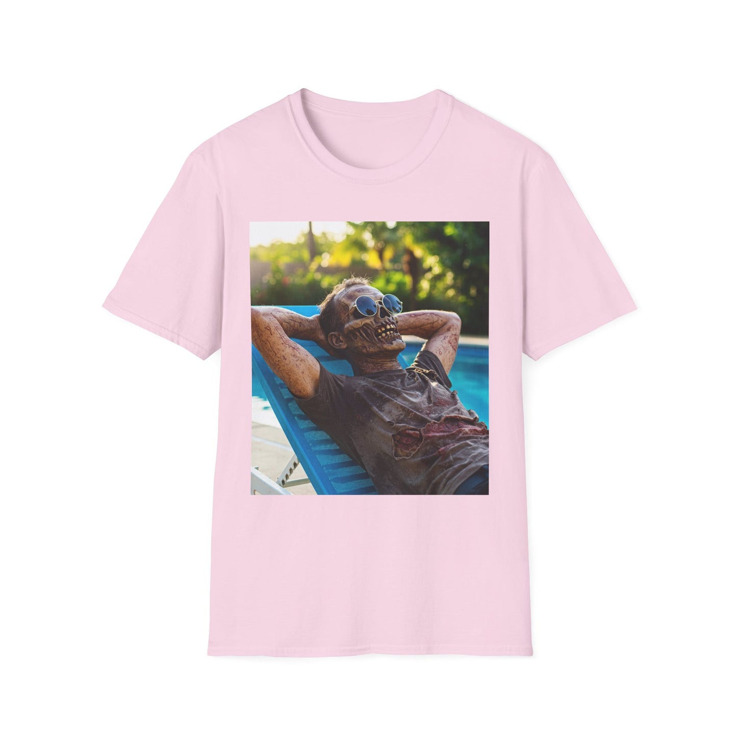Chillin' Zombie Unisex Softstyle T-Shirt | Halloween Apparel