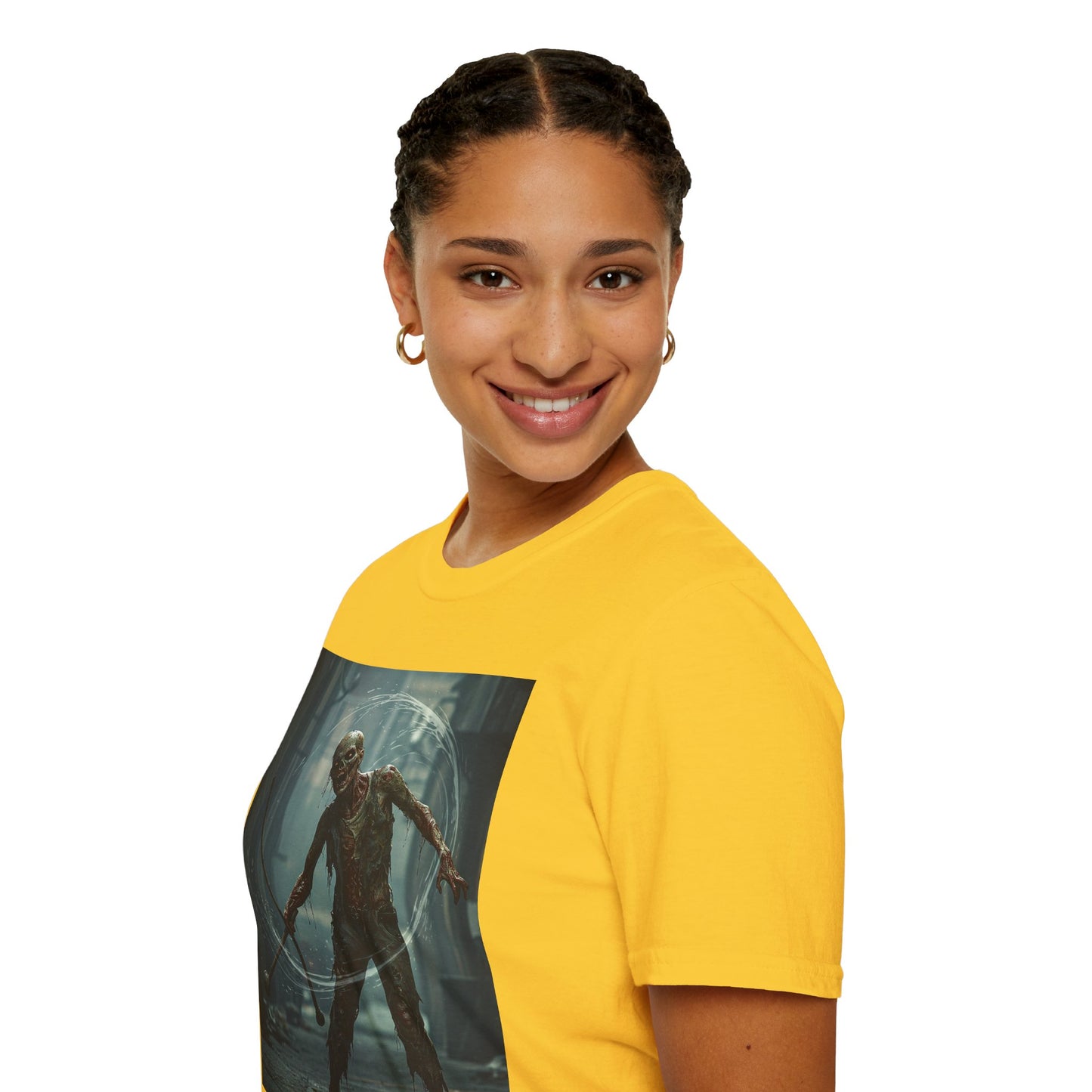 Unisex Softstyle Horror Graphic T-Shirt - Spooky Monster Design