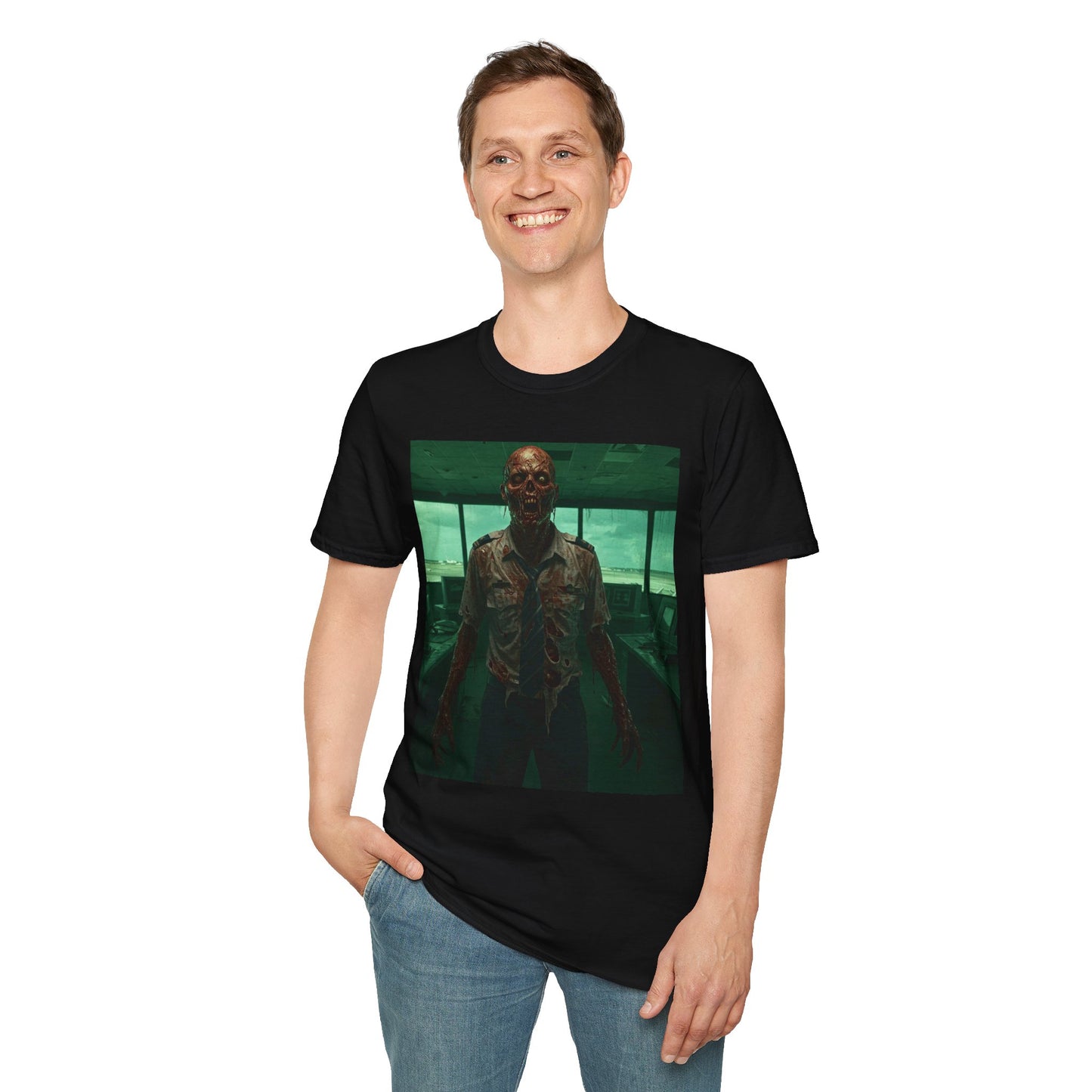 Unisex Softstyle Zombie Graphic Tee - Perfect for Halloween and Horror Fans