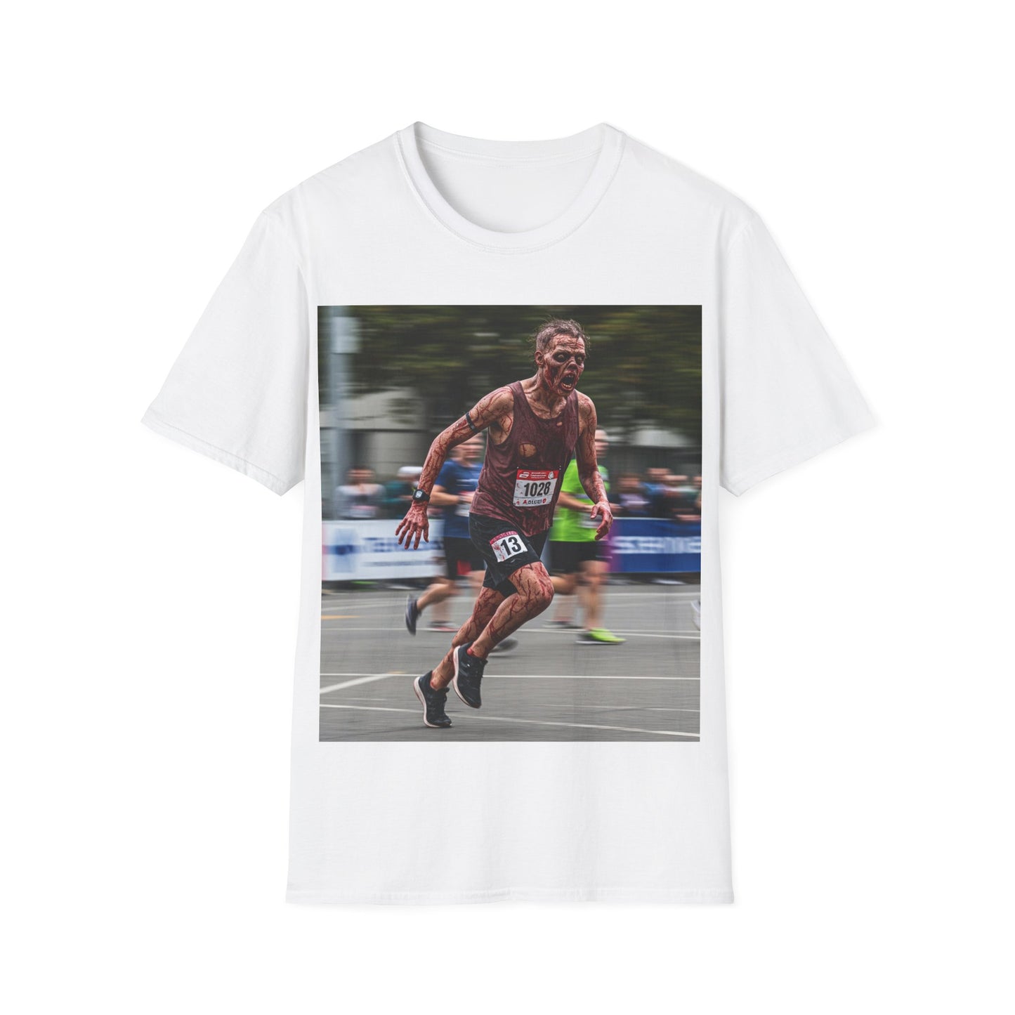 UK - Motivational Run Unisex Softstyle T-Shirt - Perfect for Runners and Fitness Enthusiasts