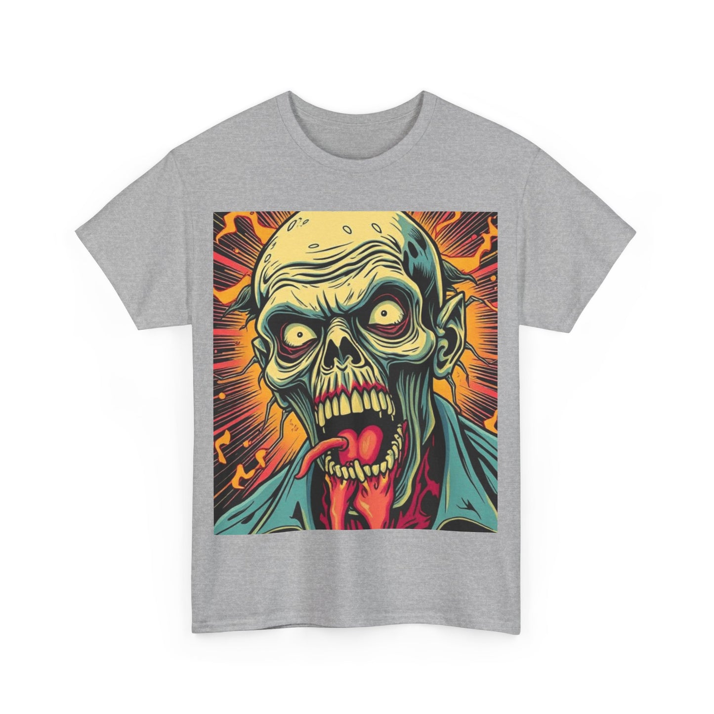 UK - Unisex Zombie Graphic Tee - Heavy Cotton T-Shirt for Horror Fans
